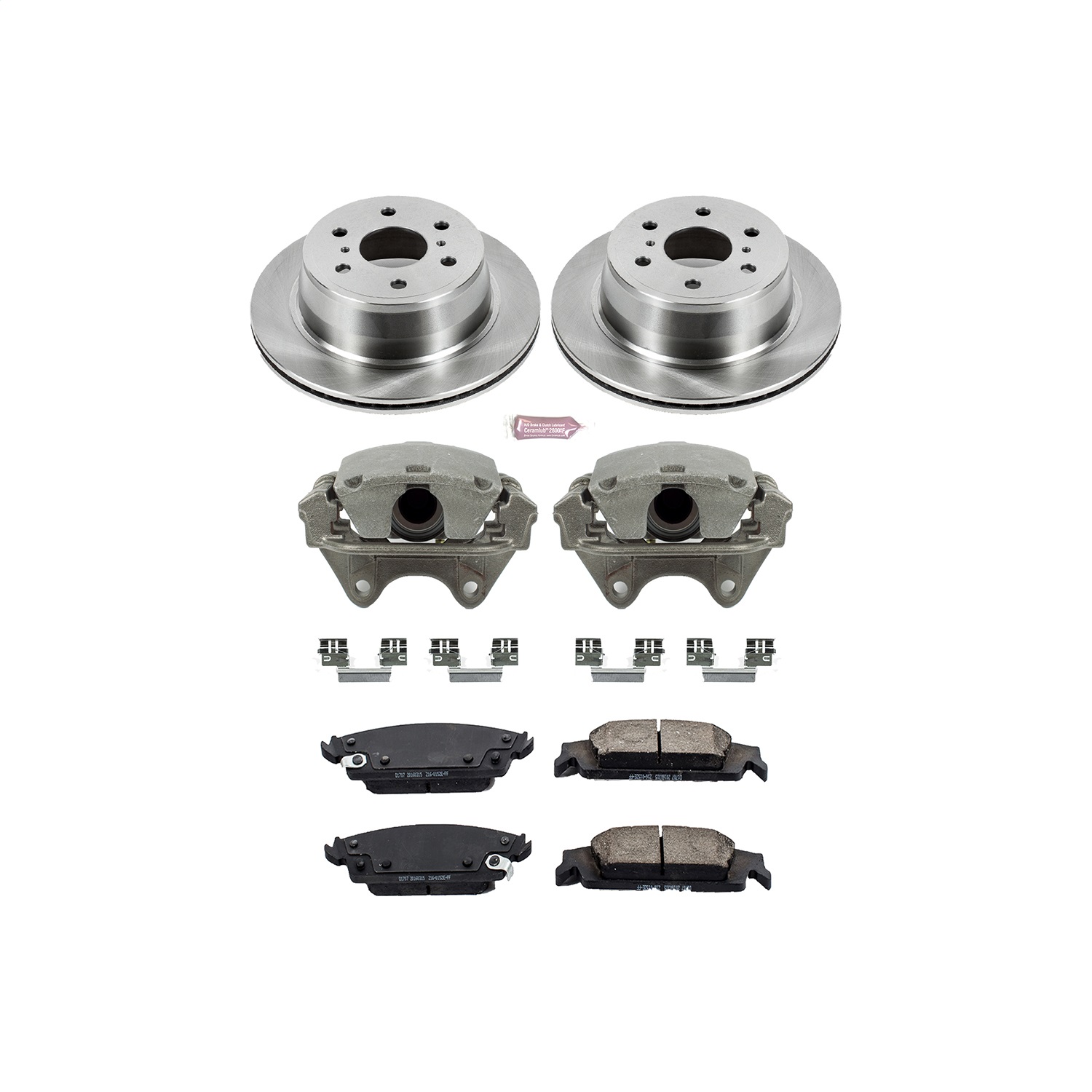 Power Stop - KCOE6562 - Rear - Disc Brake Pad/Caliper and Rotor Kit