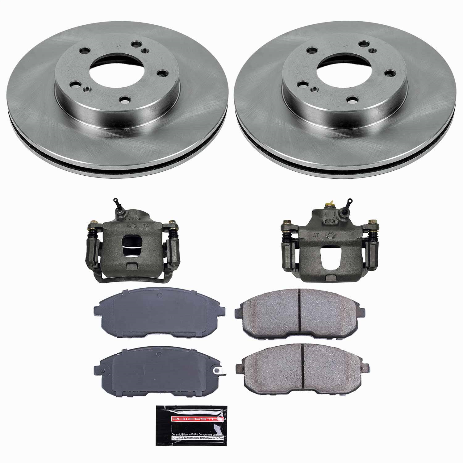 Power Stop - KCOE660 - Front - Disc Brake Pad/Caliper and Rotor Kit
