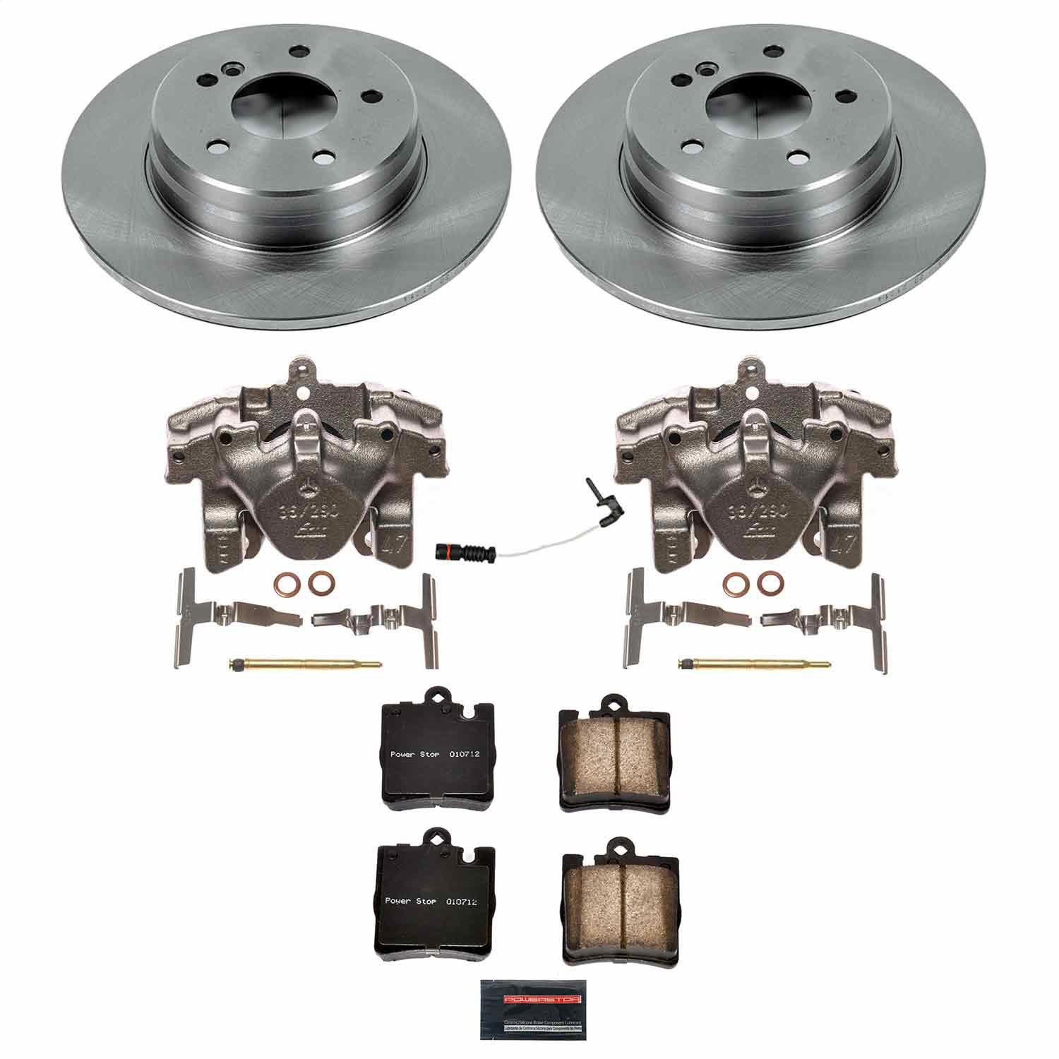 Power Stop - KCOE6697 - Rear - Disc Brake Pad/Caliper and Rotor Kit