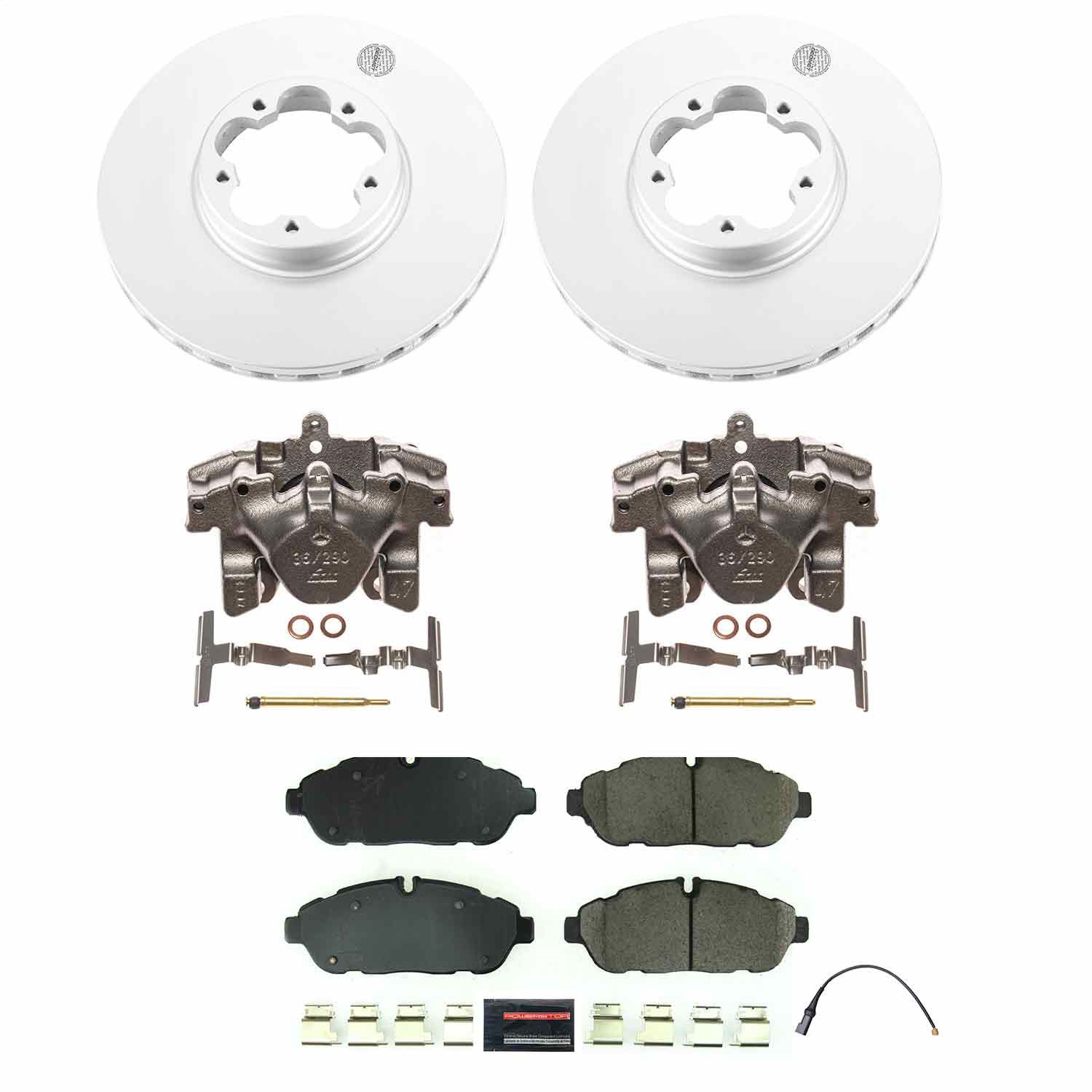 Power Stop - KCOE6700 - Front and Rear - Disc Brake Pad/Caliper and Rotor Kit
