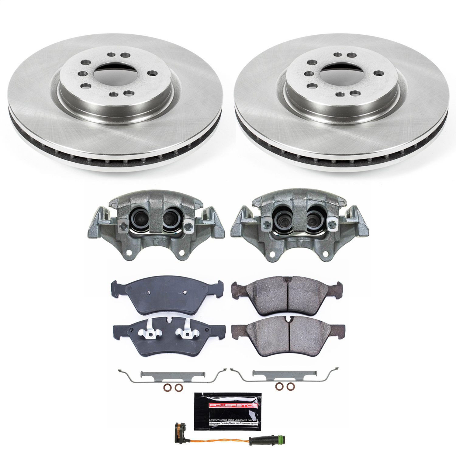 Power Stop - KCOE6709 - Front - Disc Brake Pad/Caliper and Rotor Kit