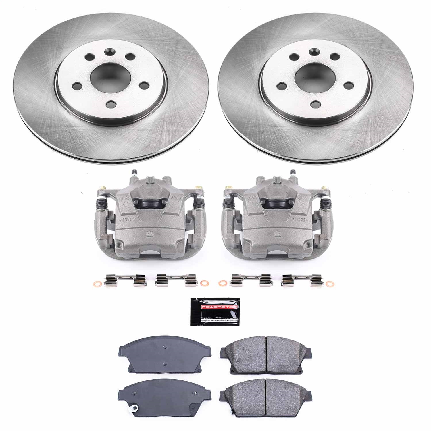 Power Stop - KCOE6793 - Front - Disc Brake Pad/Caliper and Rotor Kit