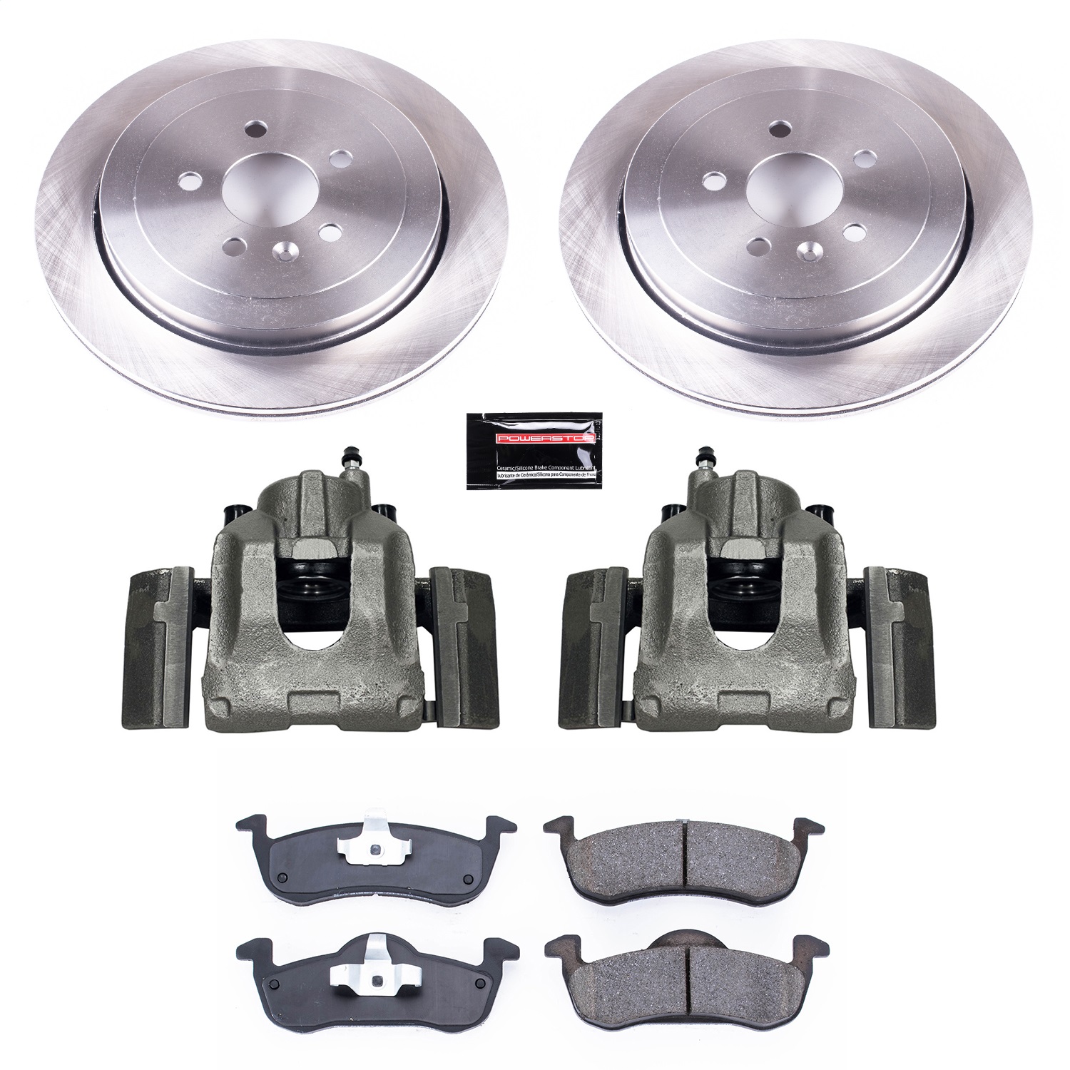 Power Stop - KCOE6819 - Rear - Disc Brake Pad/Caliper and Rotor Kit