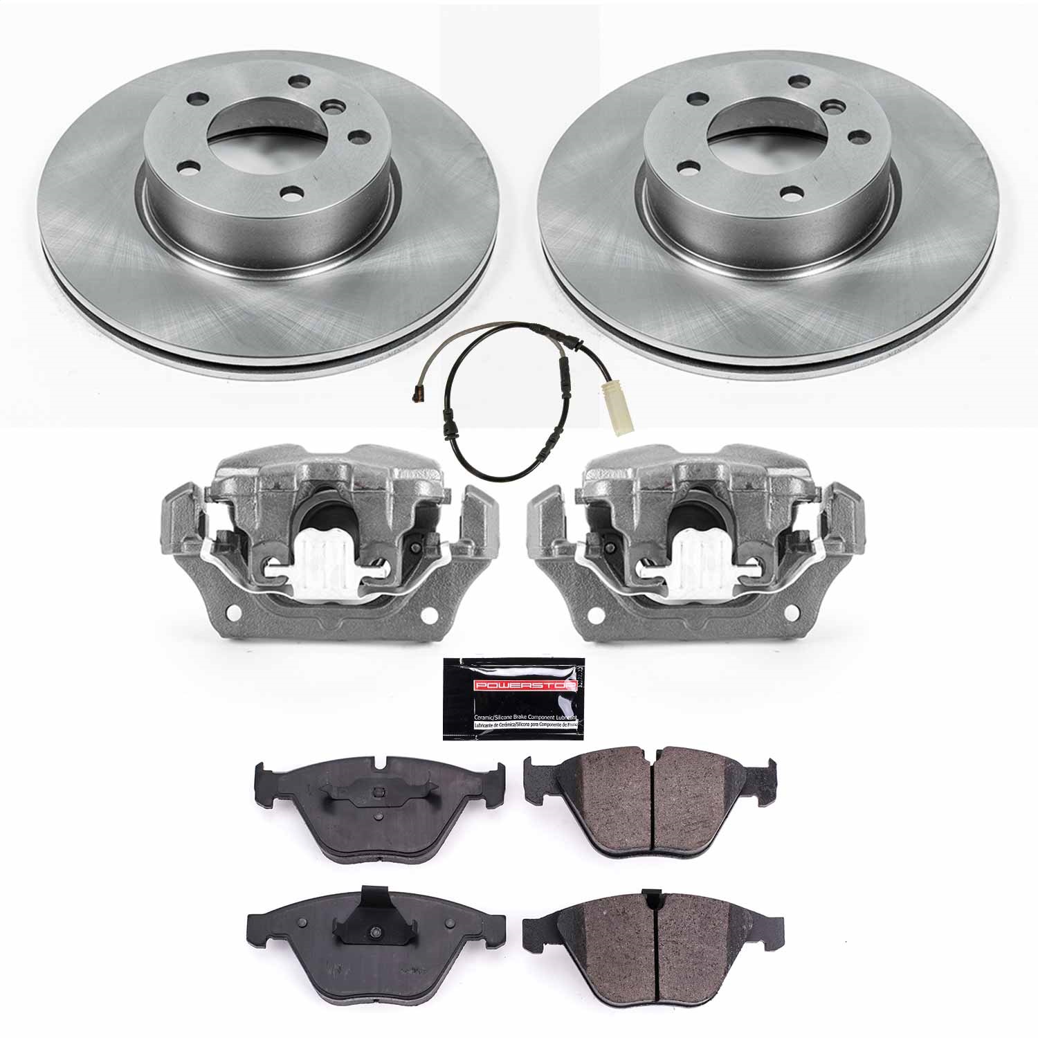 Power Stop - KCOE7026 - Front - Disc Brake Pad/Caliper and Rotor Kit