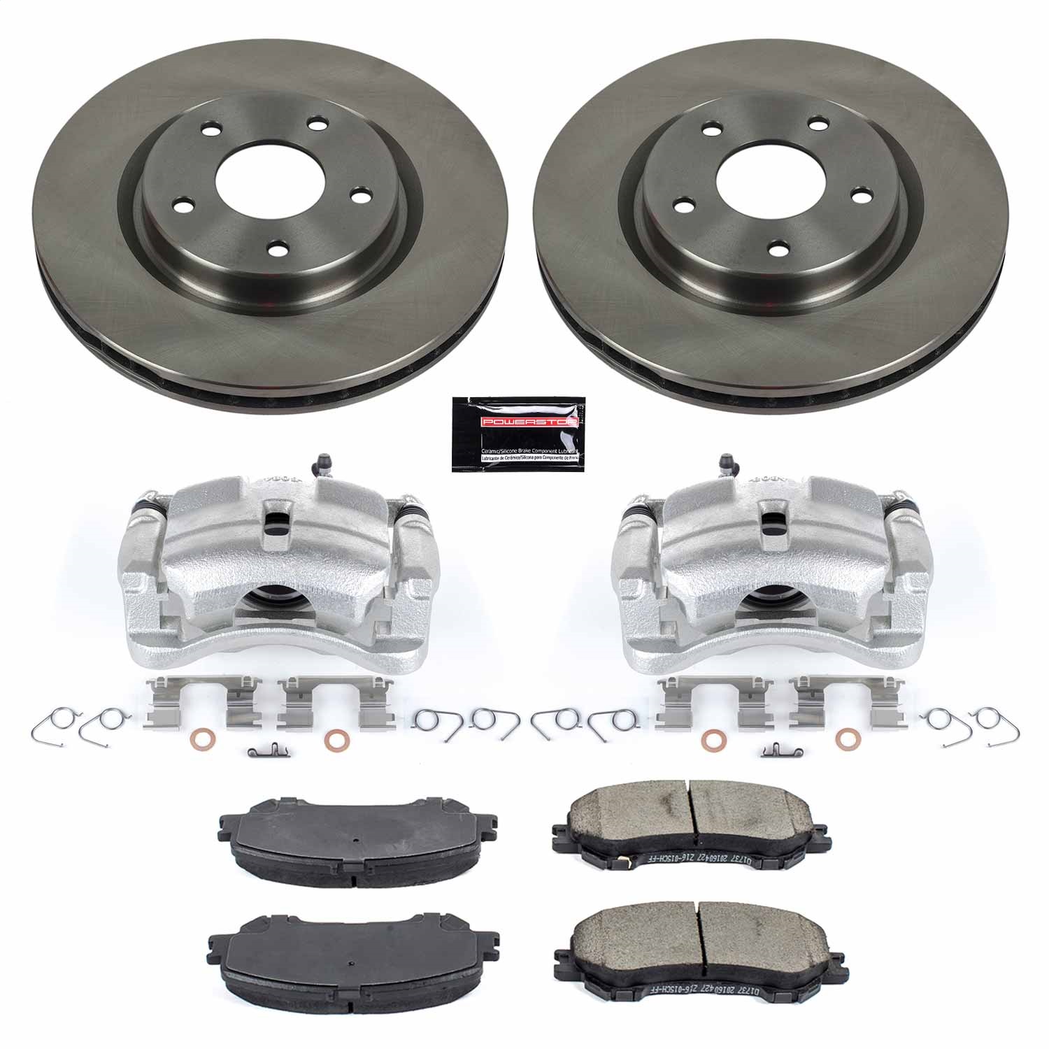 Power Stop - KCOE7036A - Front - Disc Brake Pad/Caliper and Rotor Kit