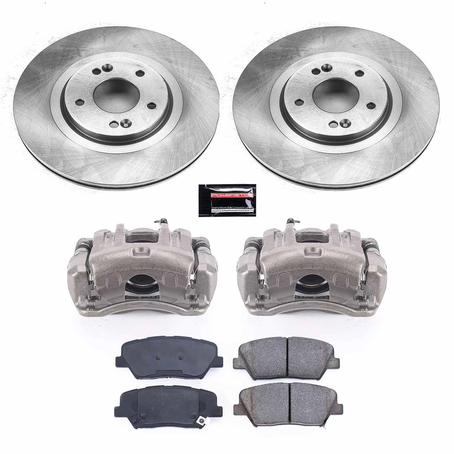 Power Stop - KCOE7064 - Front - Disc Brake Pad/Caliper and Rotor Kit