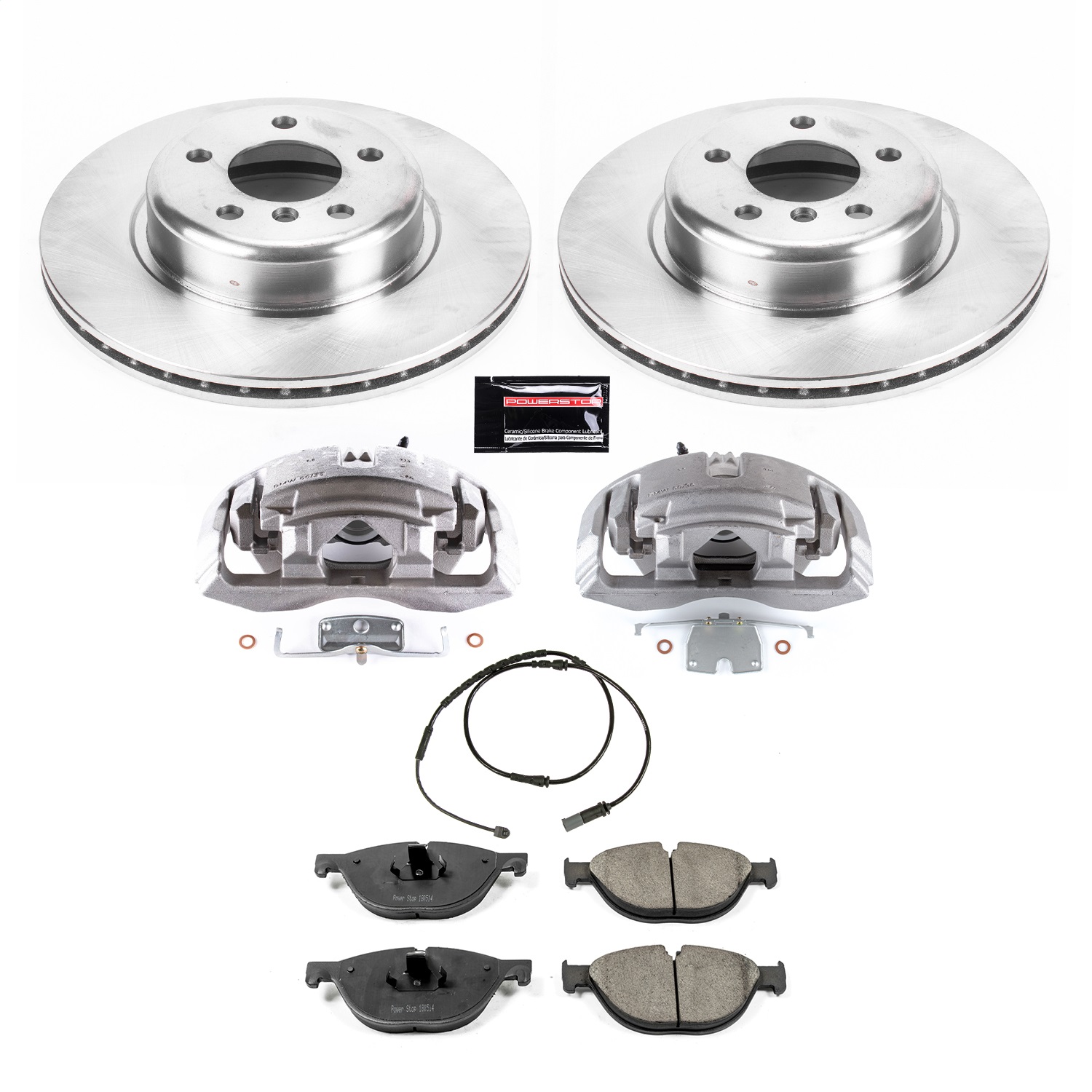 Power Stop - KCOE7162 - Front - Disc Brake Pad/Caliper and Rotor Kit