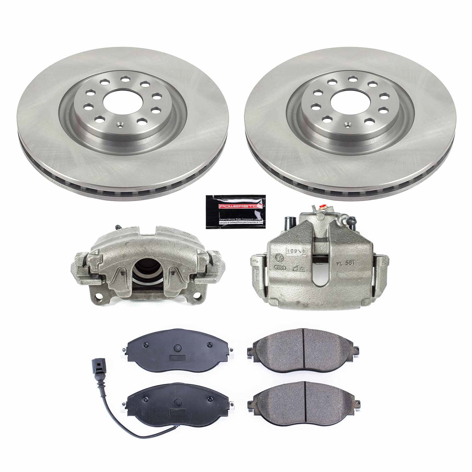 Power Stop - KCOE7175 - Front - Disc Brake Pad/Caliper and Rotor Kit