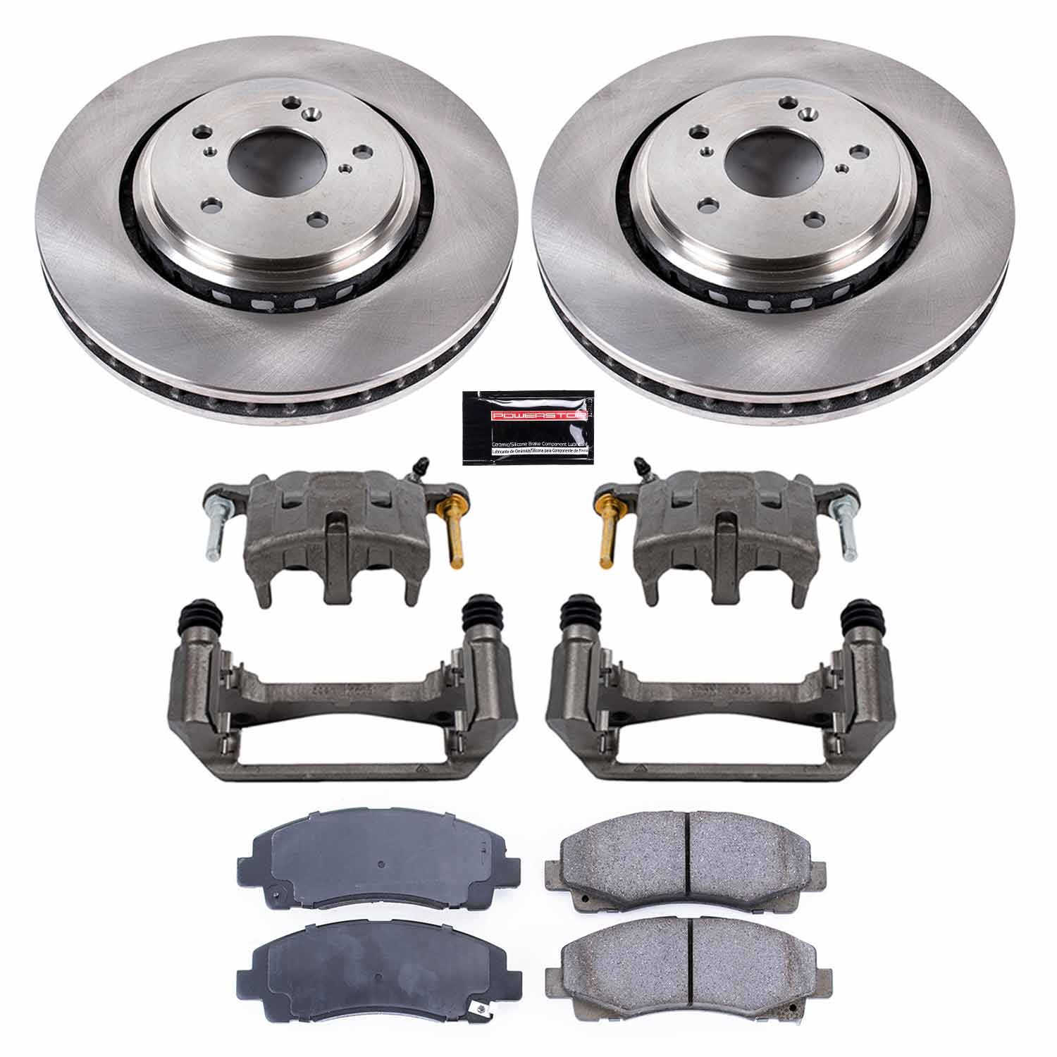 Power Stop - KCOE7214 - Front - Disc Brake Pad/Caliper and Rotor Kit