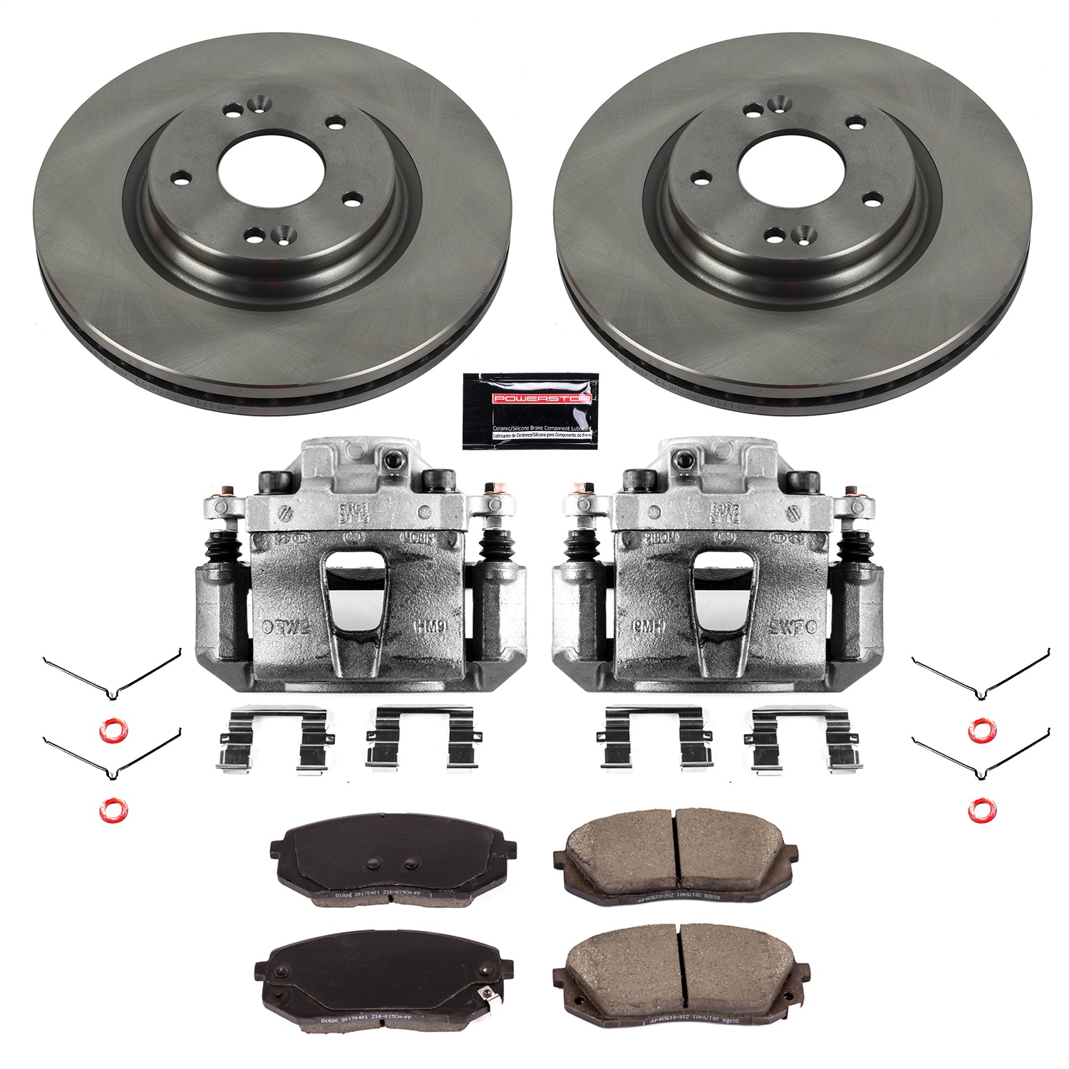 Power Stop - KCOE7353 - Front - Disc Brake Pad/Caliper and Rotor Kit