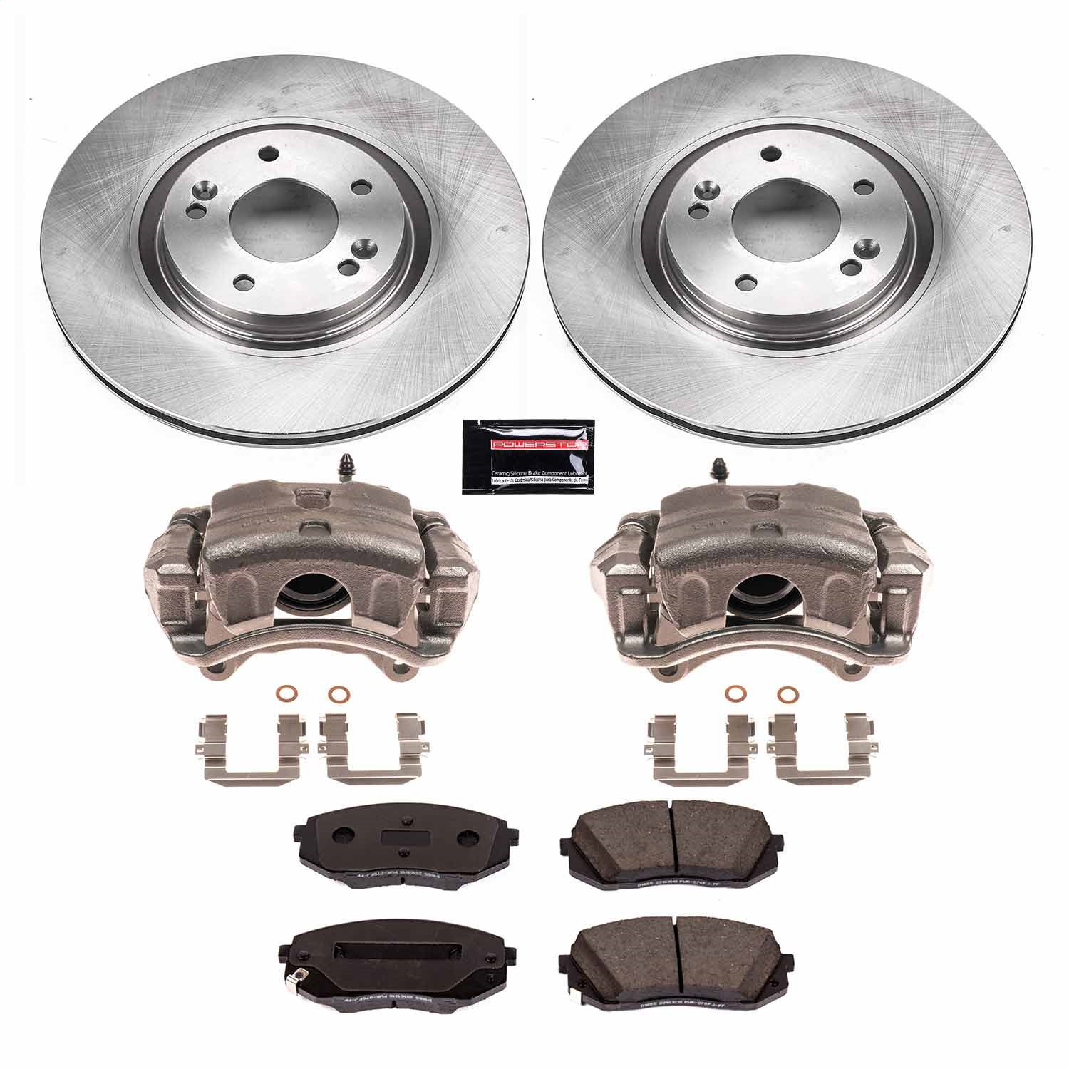 Power Stop - KCOE7509 - Front - Disc Brake Pad/Caliper and Rotor Kit