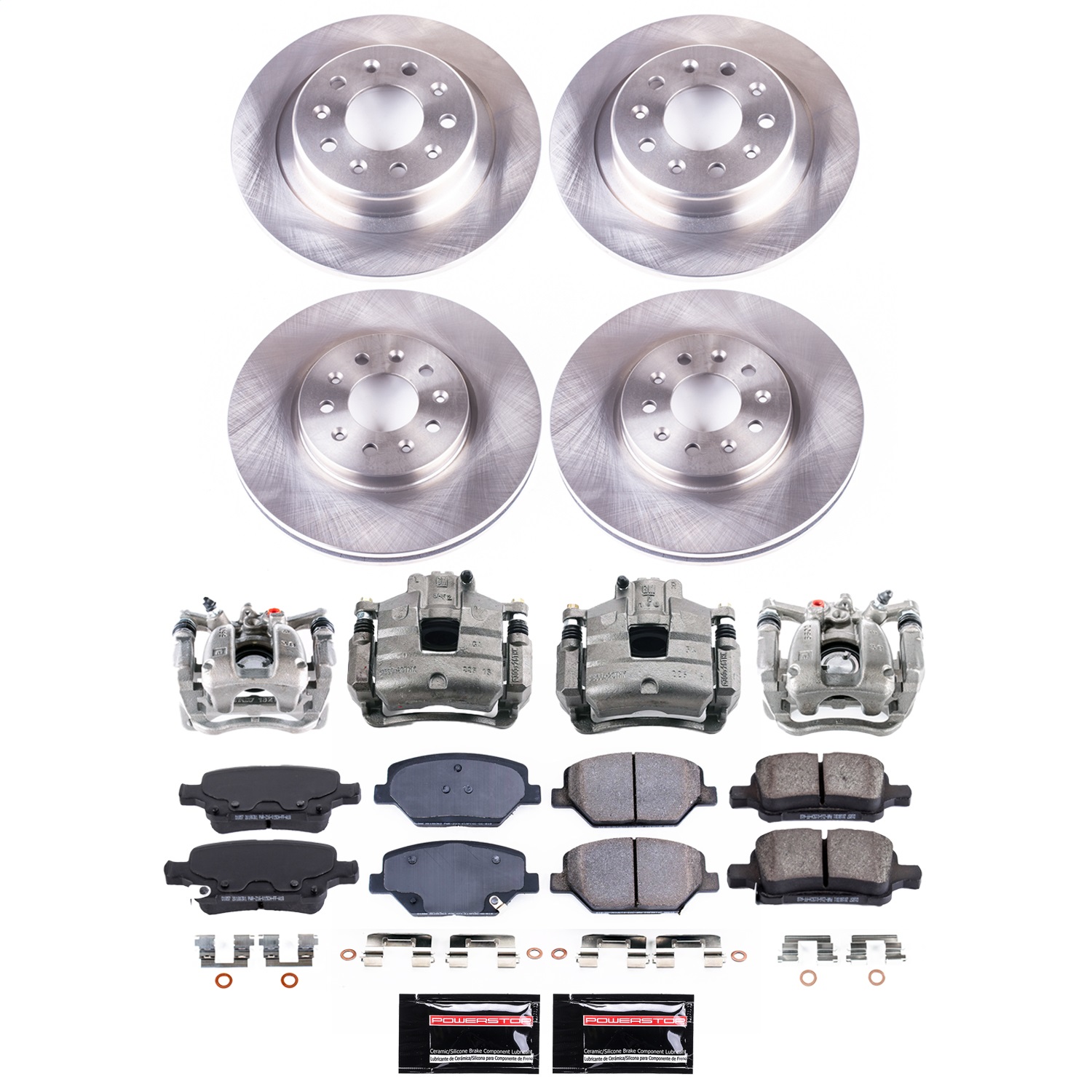 Power Stop - KCOE7557 - Front and Rear - Disc Brake Pad and Rotor Kit