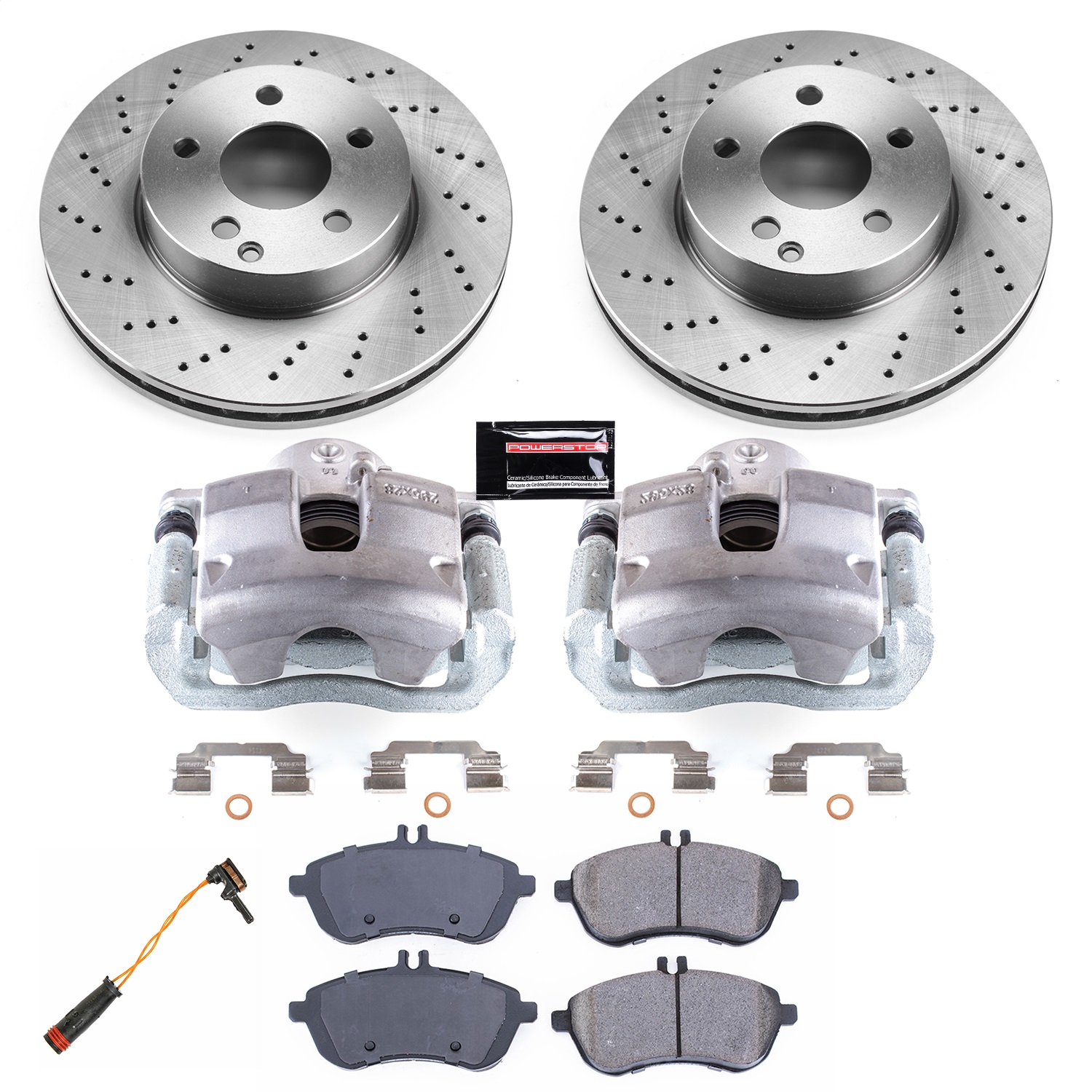 Power Stop - KCOE7766 - Front - Disc Brake Pad/Caliper and Rotor Kit