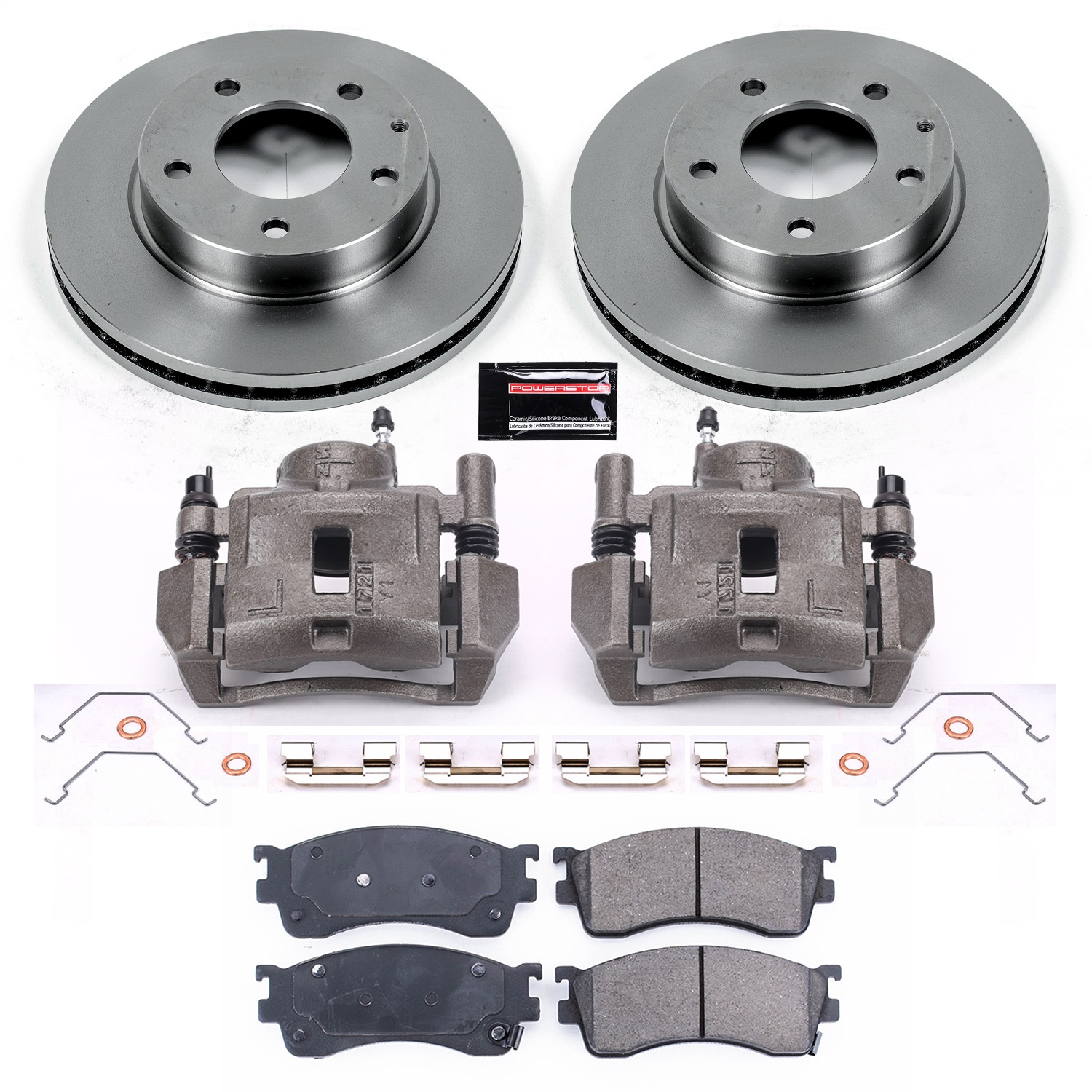 Power Stop - KCOE788 - Front - Disc Brake Pad/Caliper and Rotor Kit