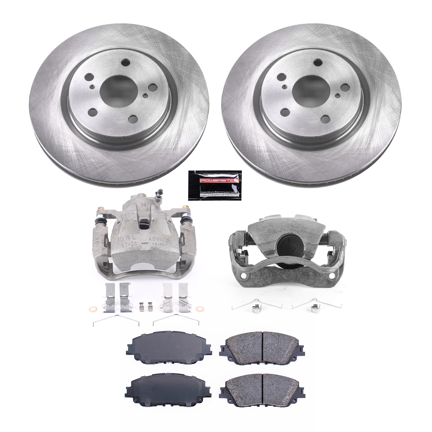 Power Stop - KCOE7895 - Front - Disc Brake Pad/Caliper and Rotor Kit