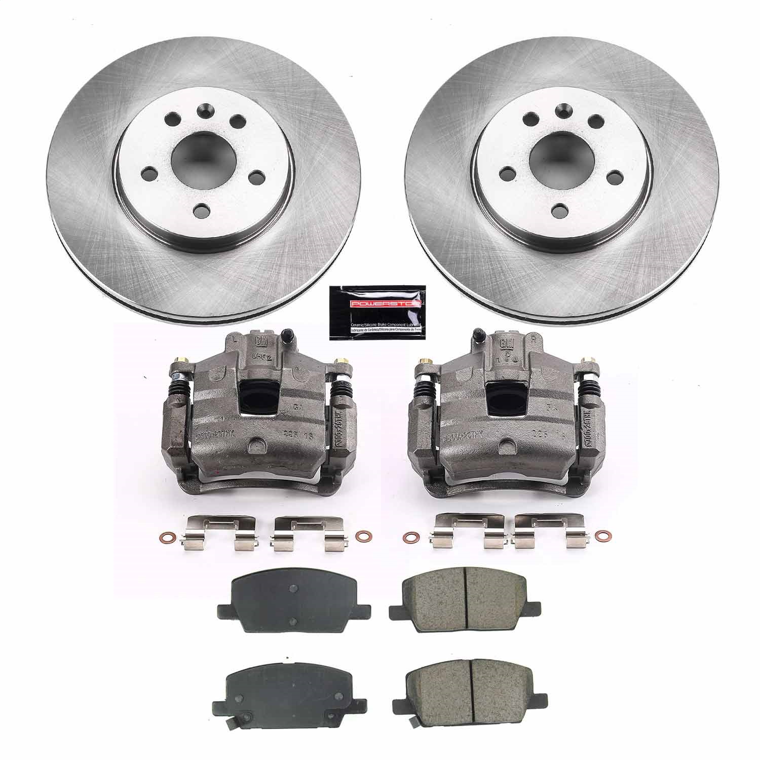 Power Stop - KCOE8316 - Front - Disc Brake Pad/Caliper and Rotor Kit