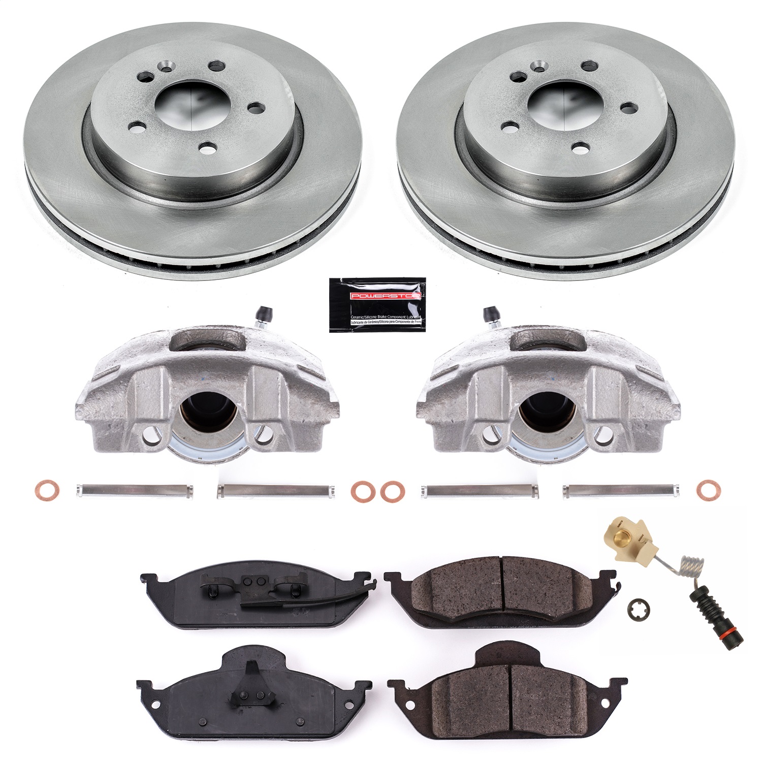 Power Stop - KCOE864 - Front - Disc Brake Pad/Caliper and Rotor Kit