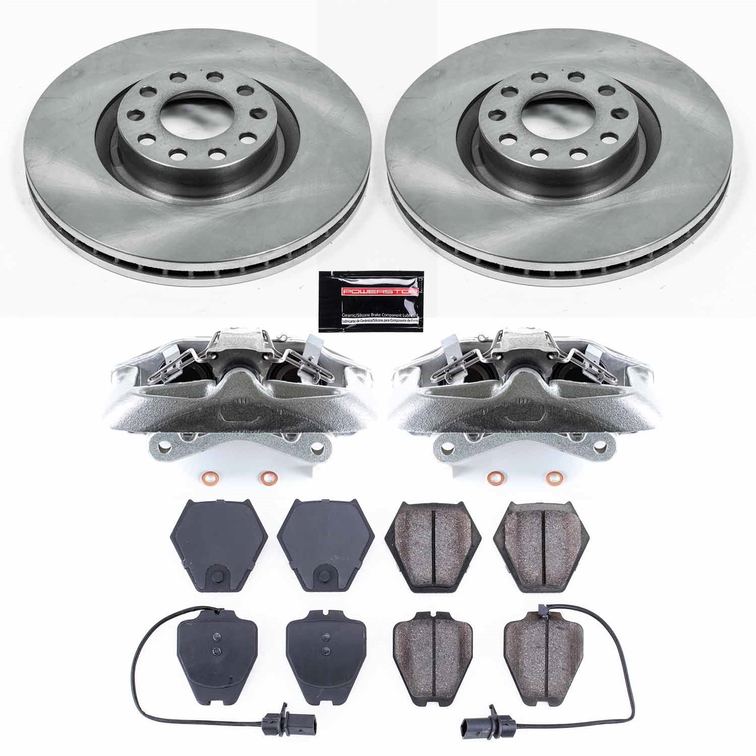 Power Stop - KCOE948 - Front - Disc Brake Pad/Caliper and Rotor Kit
