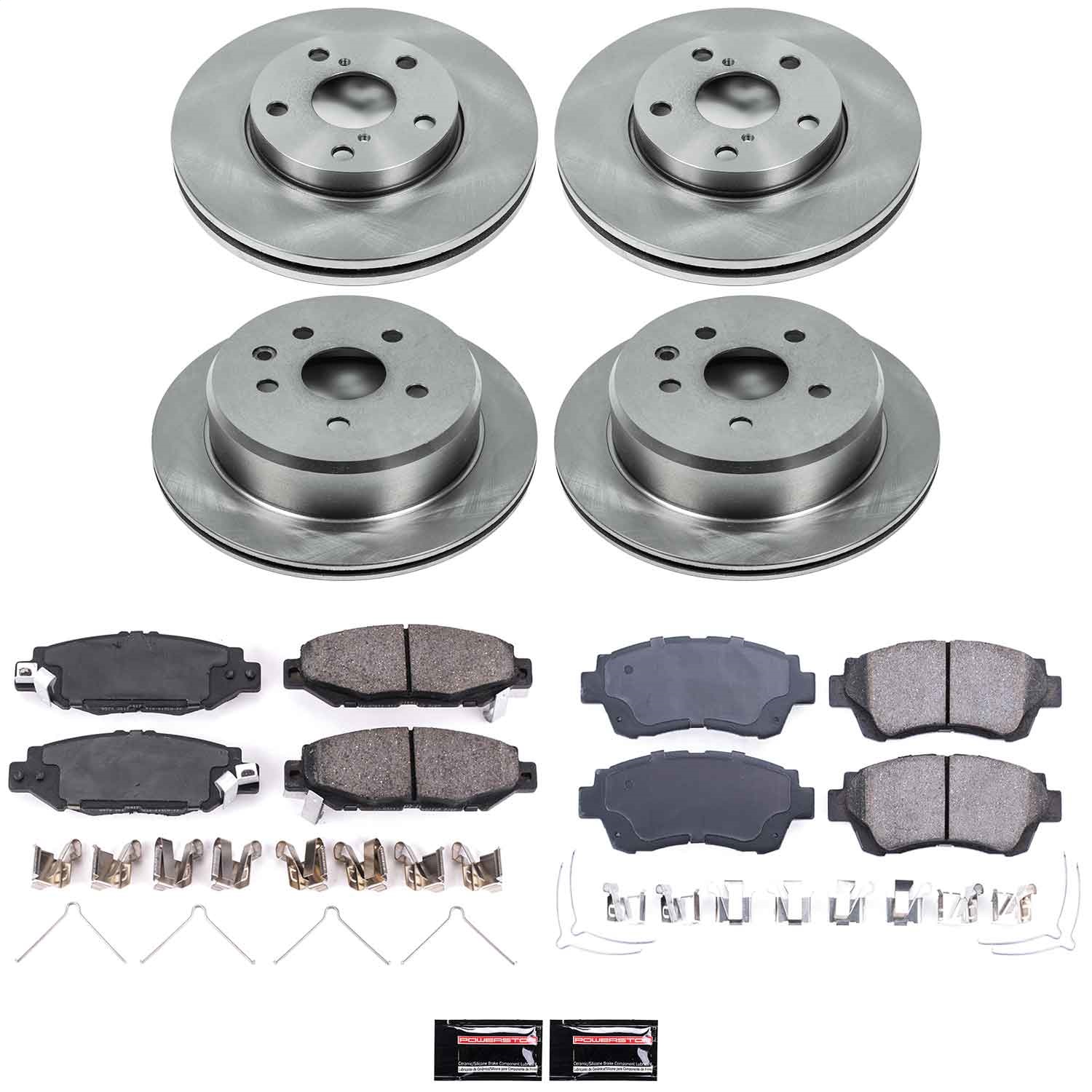 Power Stop - KOE1071 - Front and Rear - Disc Brake Pad and Rotor Kit