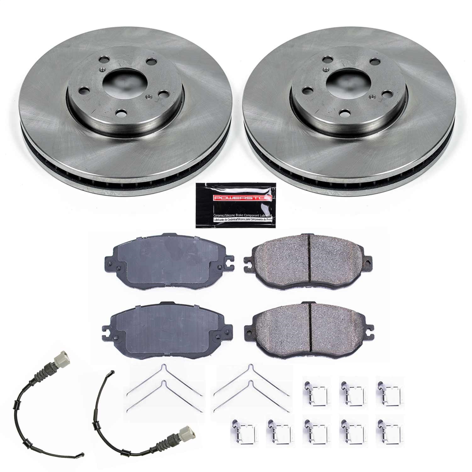 Power Stop - KOE1075 - Front - Disc Brake Pad and Rotor Kit