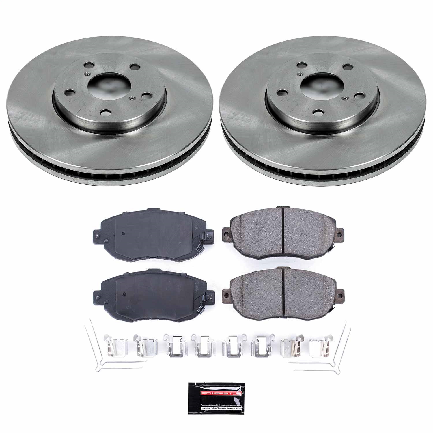 Power Stop - KOE1077 - Front - Disc Brake Pad and Rotor Kit