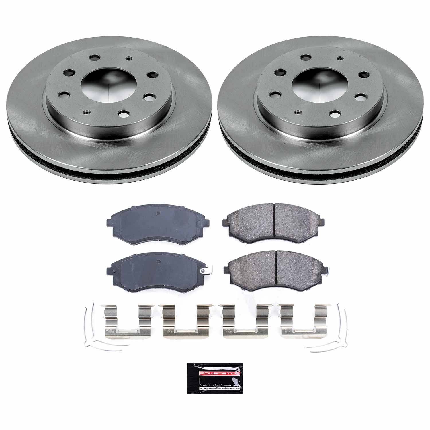 Power Stop - KOE1087 - Front - Disc Brake Pad and Rotor Kit
