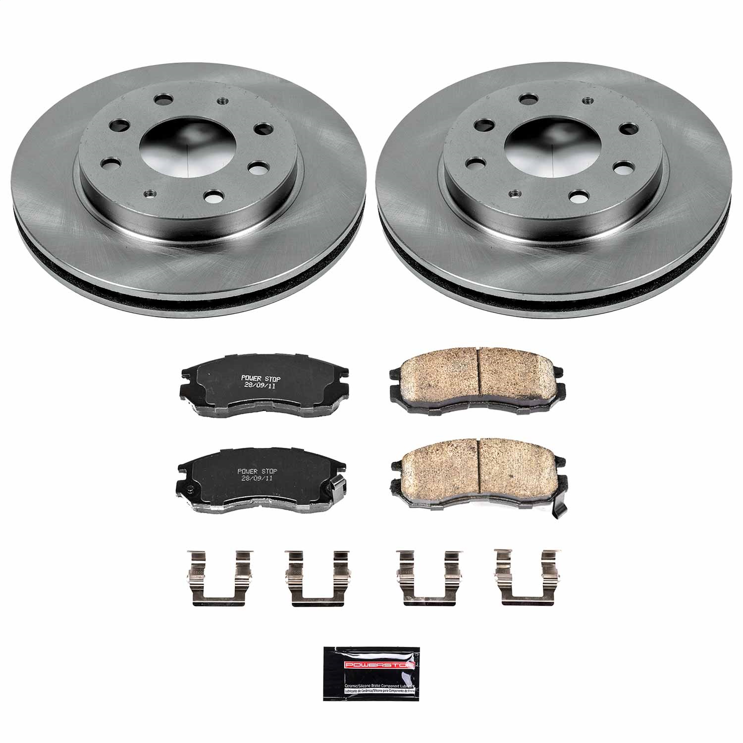 Power Stop - KOE1090 - Front - Disc Brake Pad and Rotor Kit