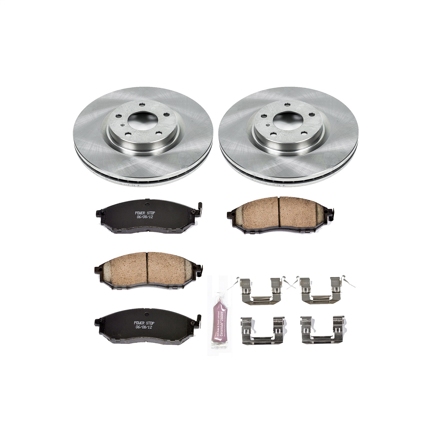 Power Stop - KOE112 - Front - Disc Brake Pad and Rotor Kit