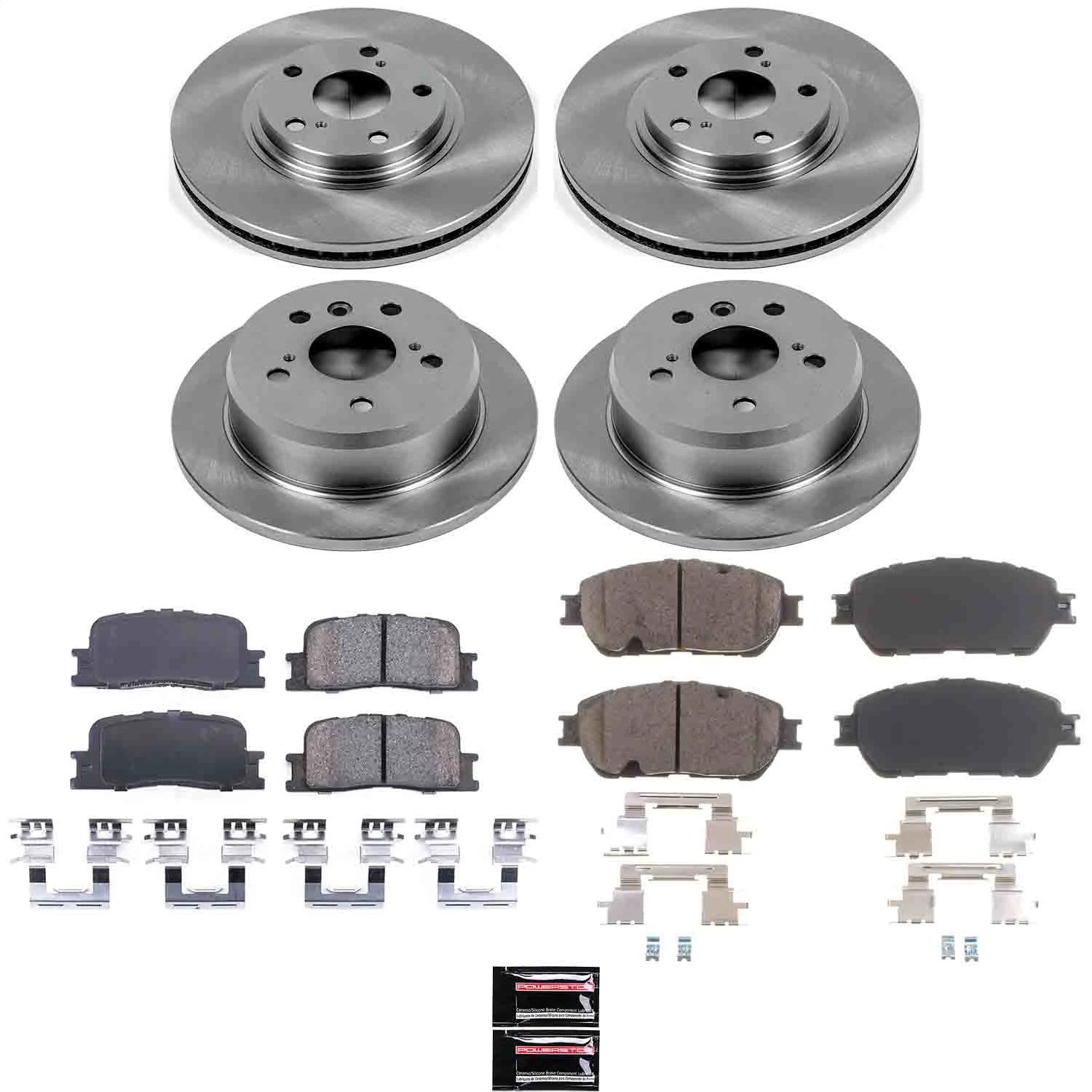 Power Stop - KOE1142 - Front and Rear - Disc Brake Pad and Rotor Kit