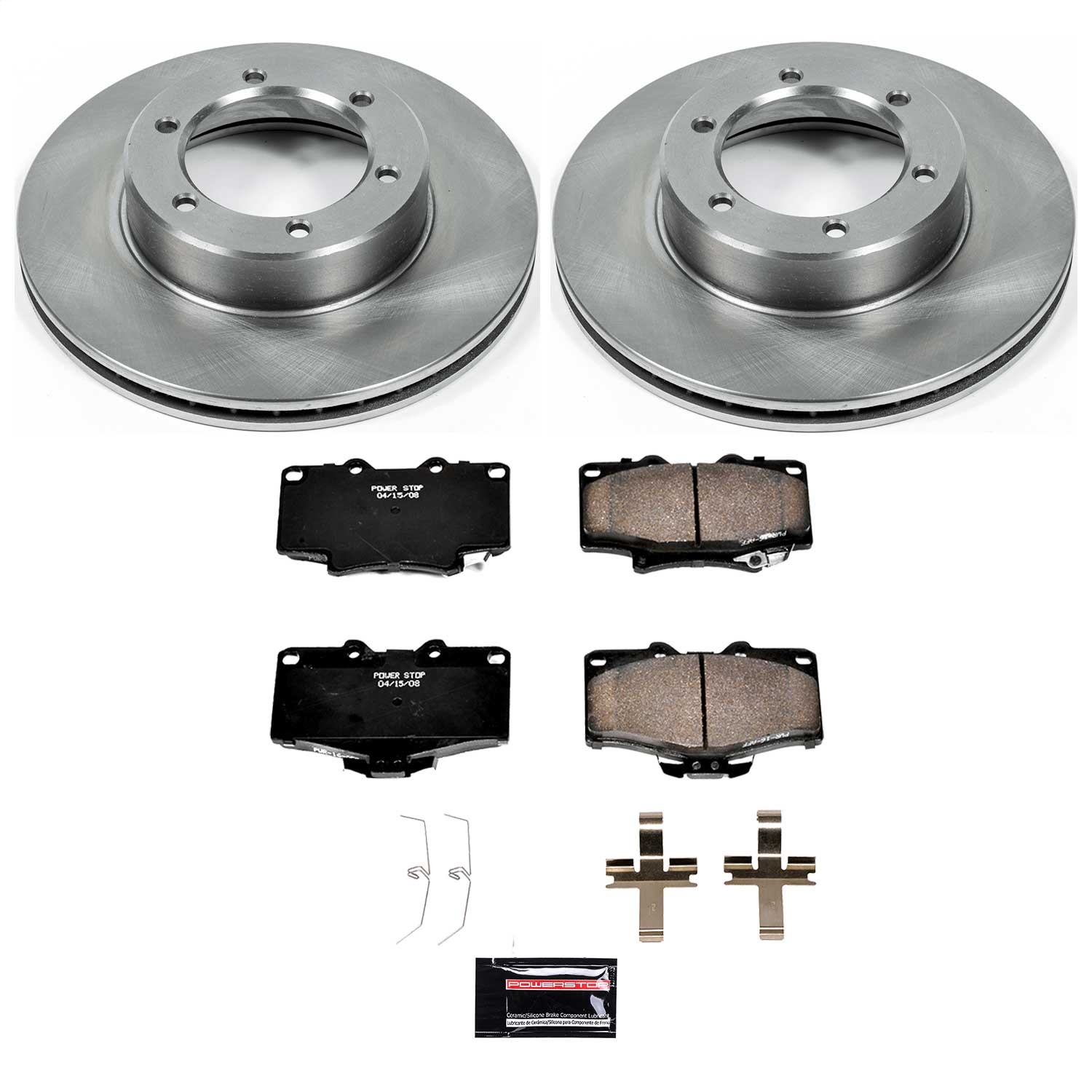 Power Stop - KOE1150 - Front - Disc Brake Pad and Rotor Kit