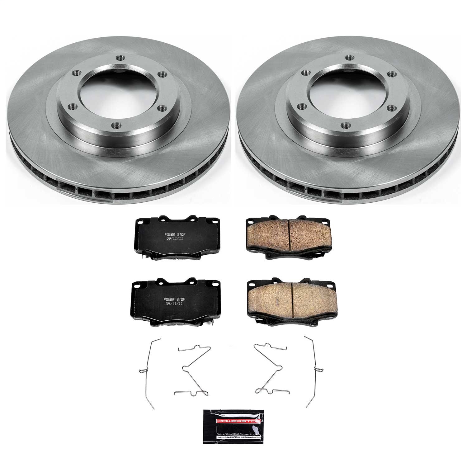 Power Stop - KOE1154 - Front - Disc Brake Pad and Rotor Kit