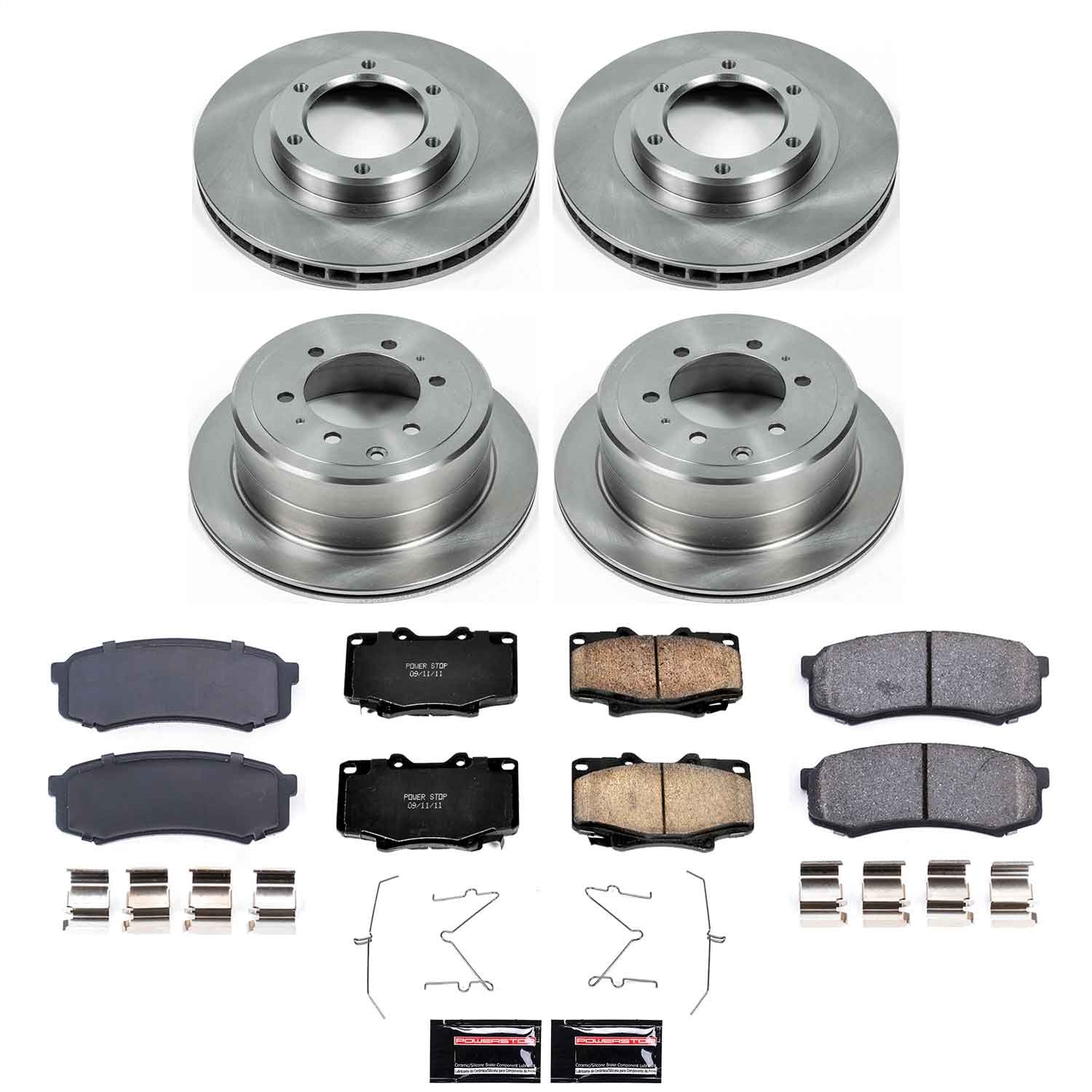Power Stop - KOE1155 - Front and Rear - Disc Brake Pad and Rotor Kit
