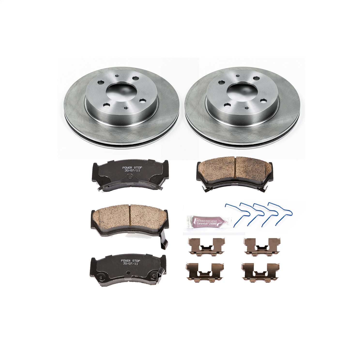 Power Stop - KOE1170 - Front - Disc Brake Pad and Rotor Kit