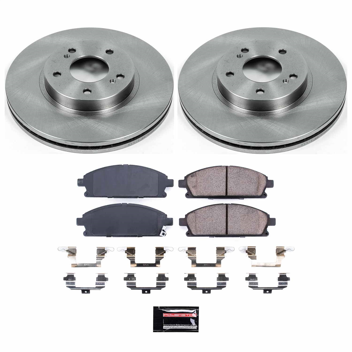 Power Stop - KOE1179 - Front - Disc Brake Pad and Rotor Kit