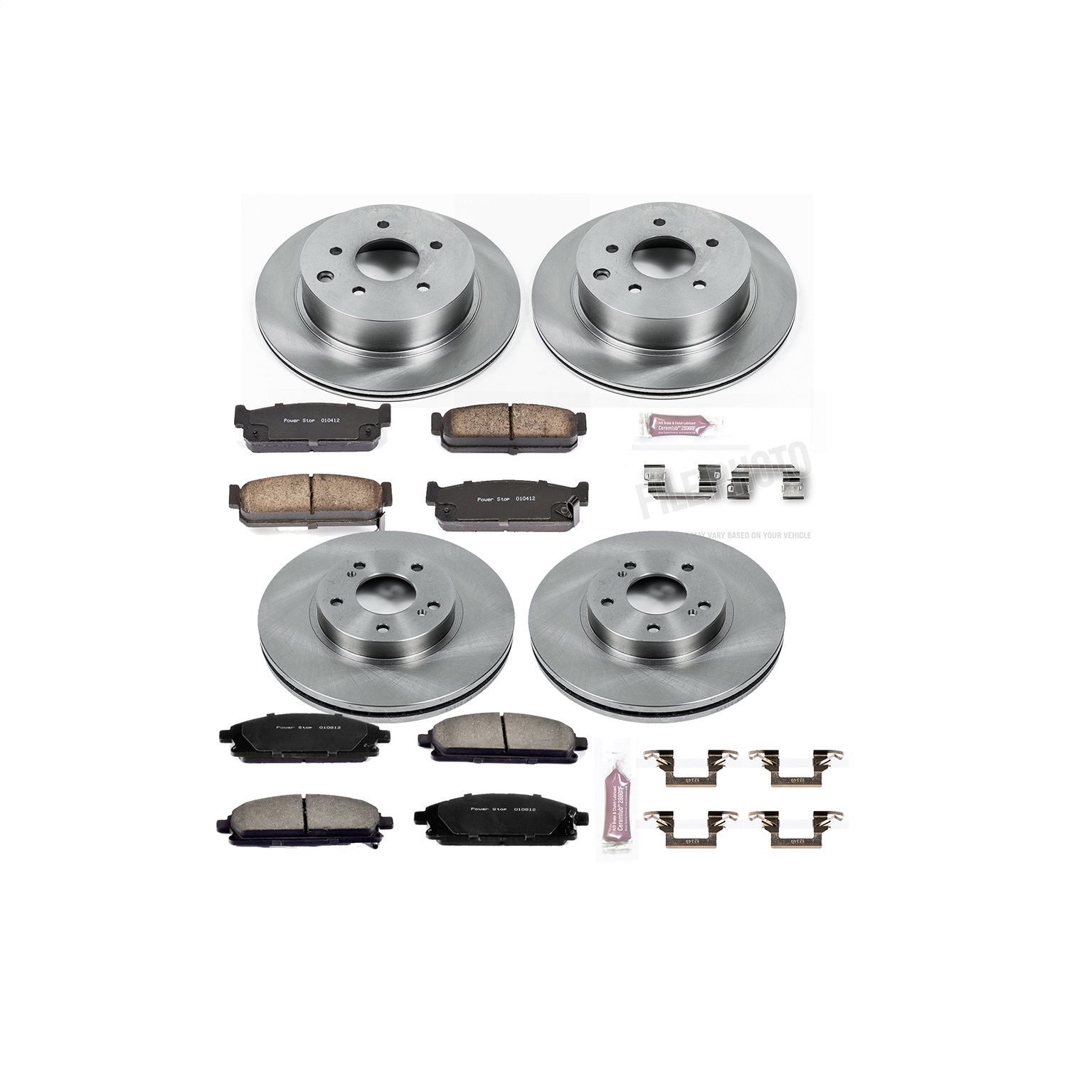 Power Stop - KOE1180 - Front and Rear - Disc Brake Pad and Rotor Kit