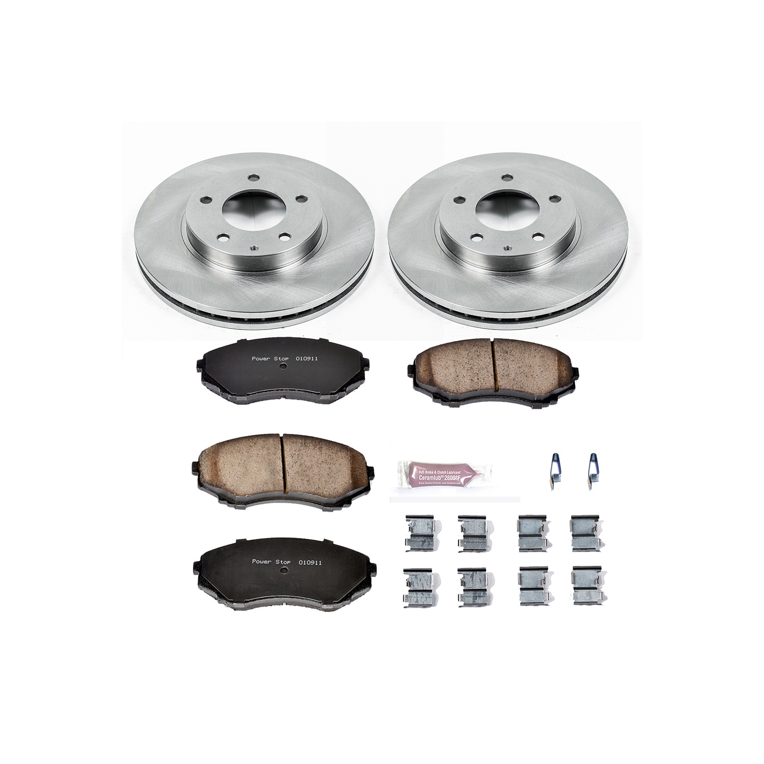 Power Stop - KOE1184 - Front - Disc Brake Pad and Rotor Kit