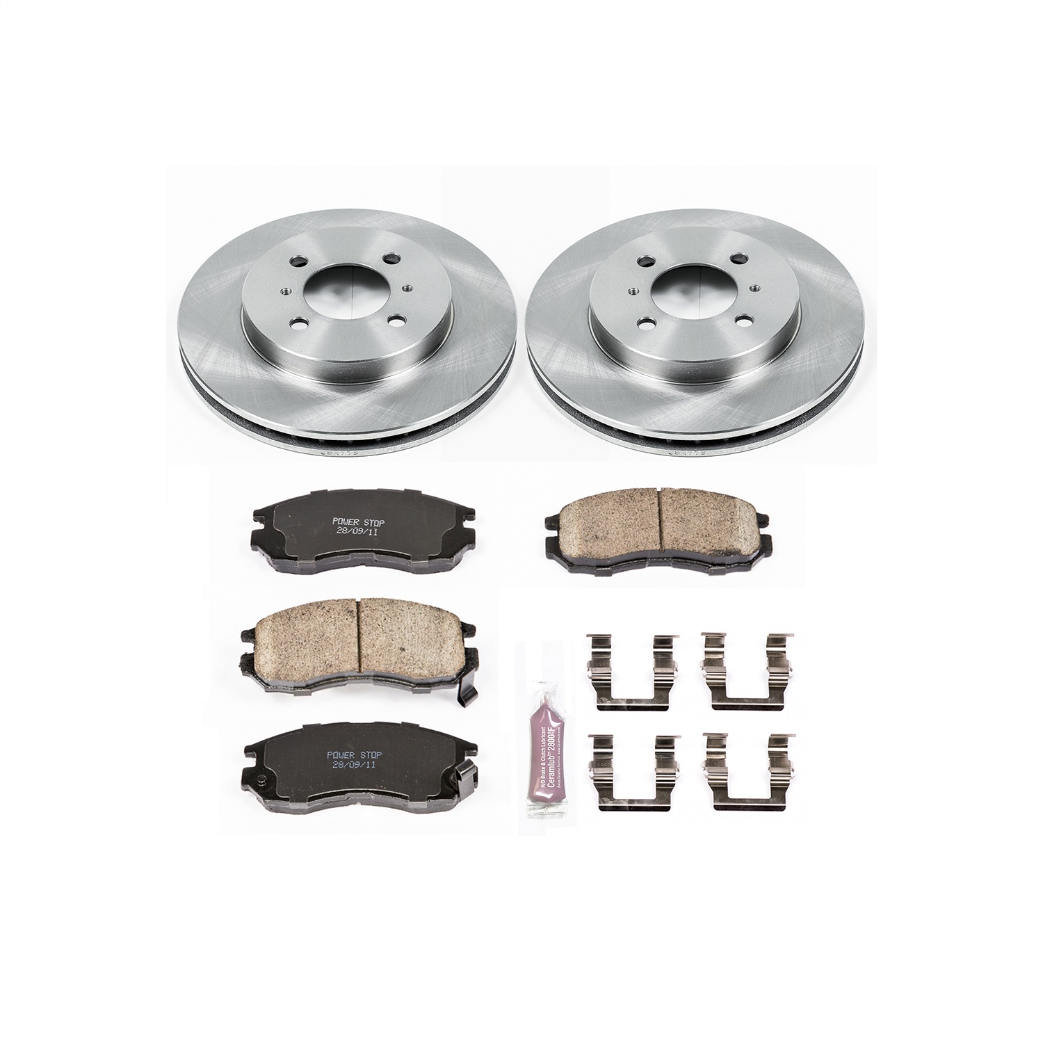 Power Stop - KOE1214 - Front - Disc Brake Pad and Rotor Kit