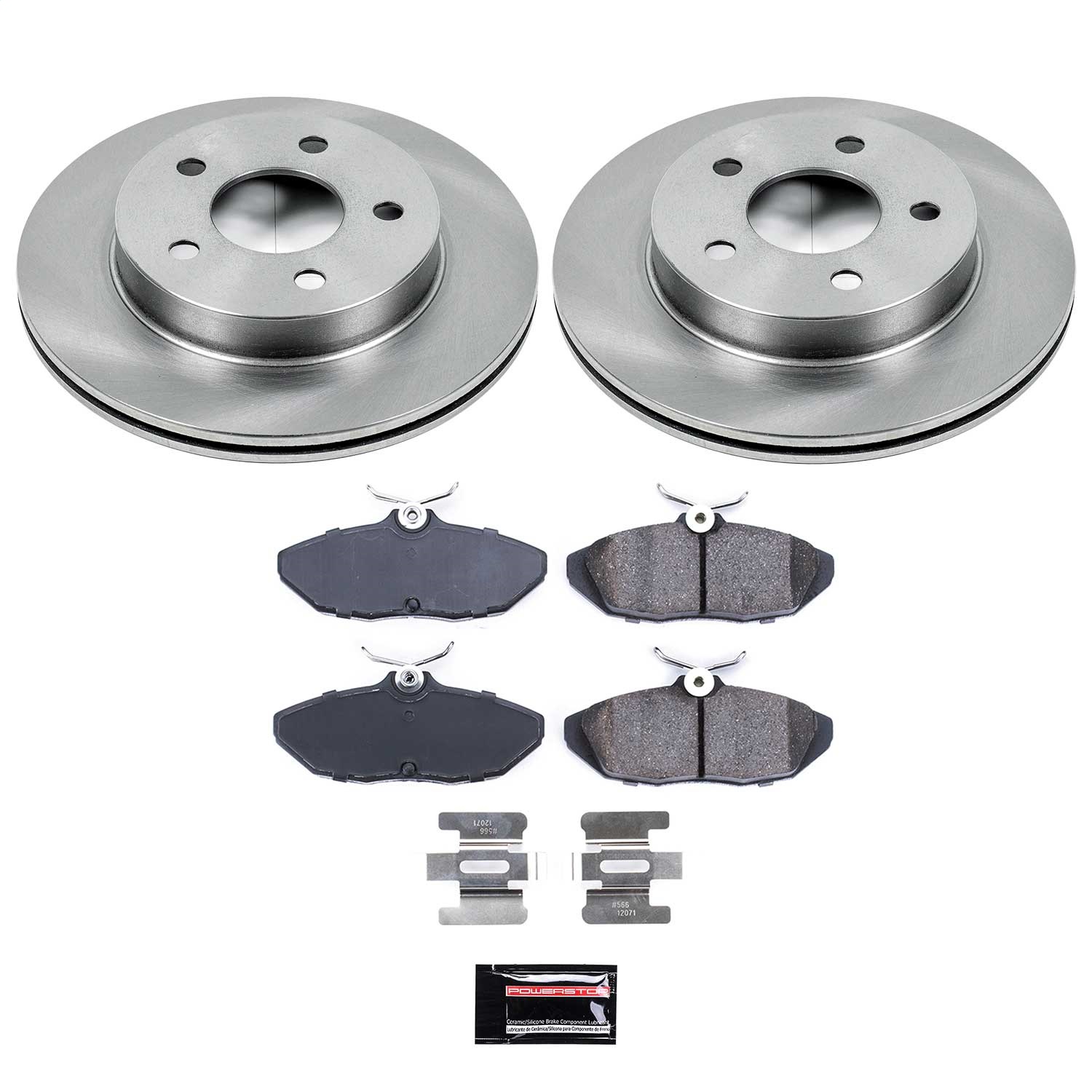 Power Stop - KOE1297 - Rear - Disc Brake Pad and Rotor Kit