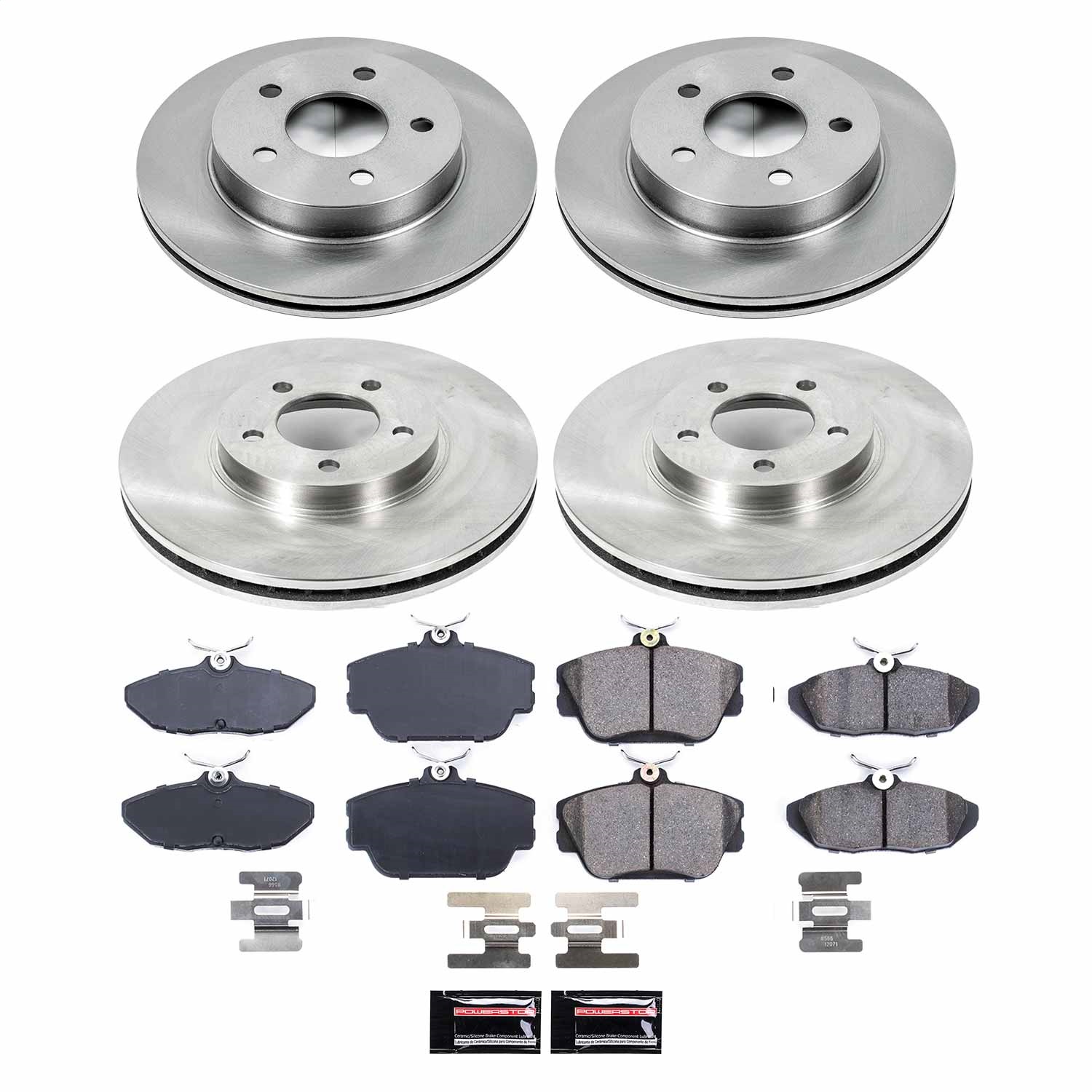 Power Stop - KOE1319 - Front and Rear - Disc Brake Pad and Rotor Kit