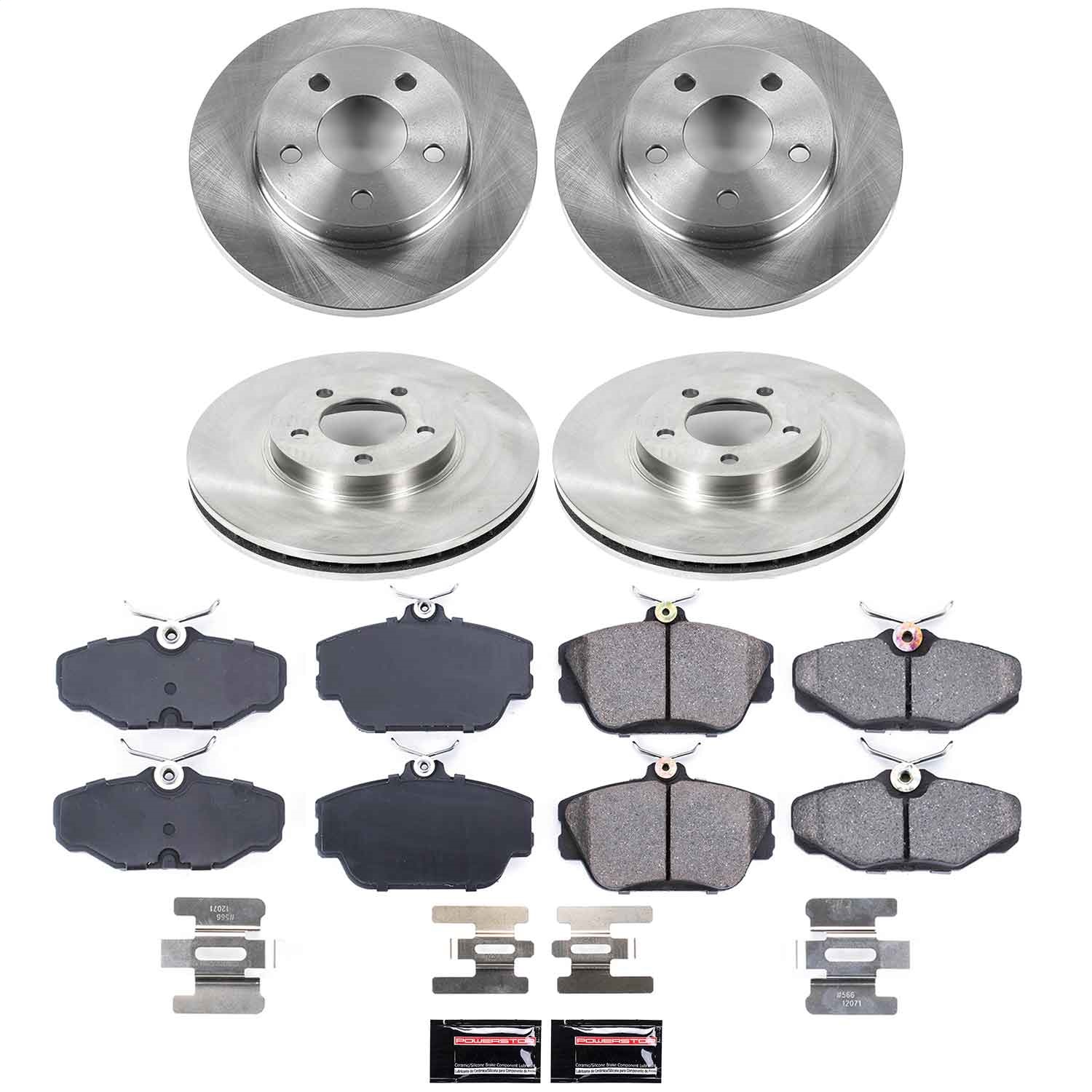 Power Stop - KOE1320 - Front and Rear - Disc Brake Pad and Rotor Kit