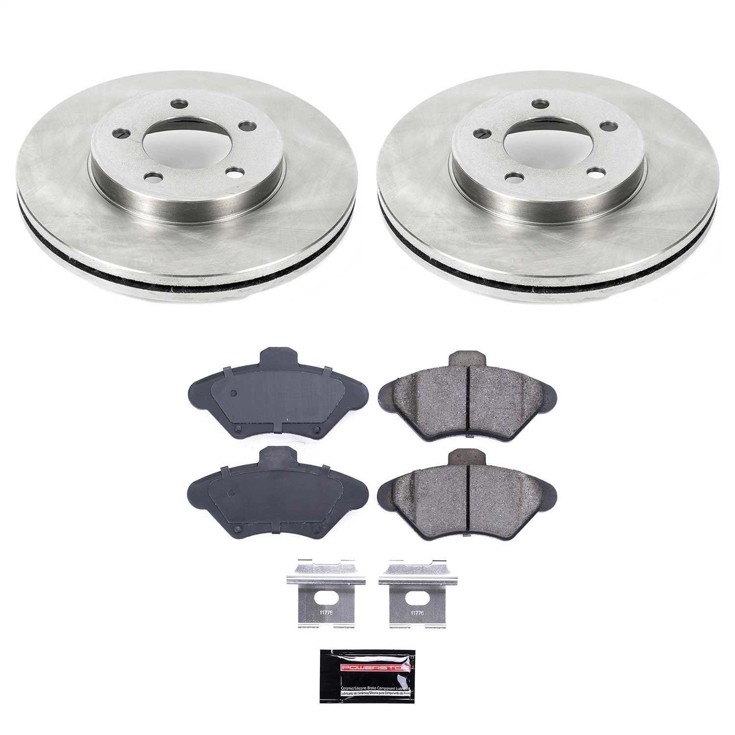 Power Stop - KOE1325 - Front - Disc Brake Pad and Rotor Kit
