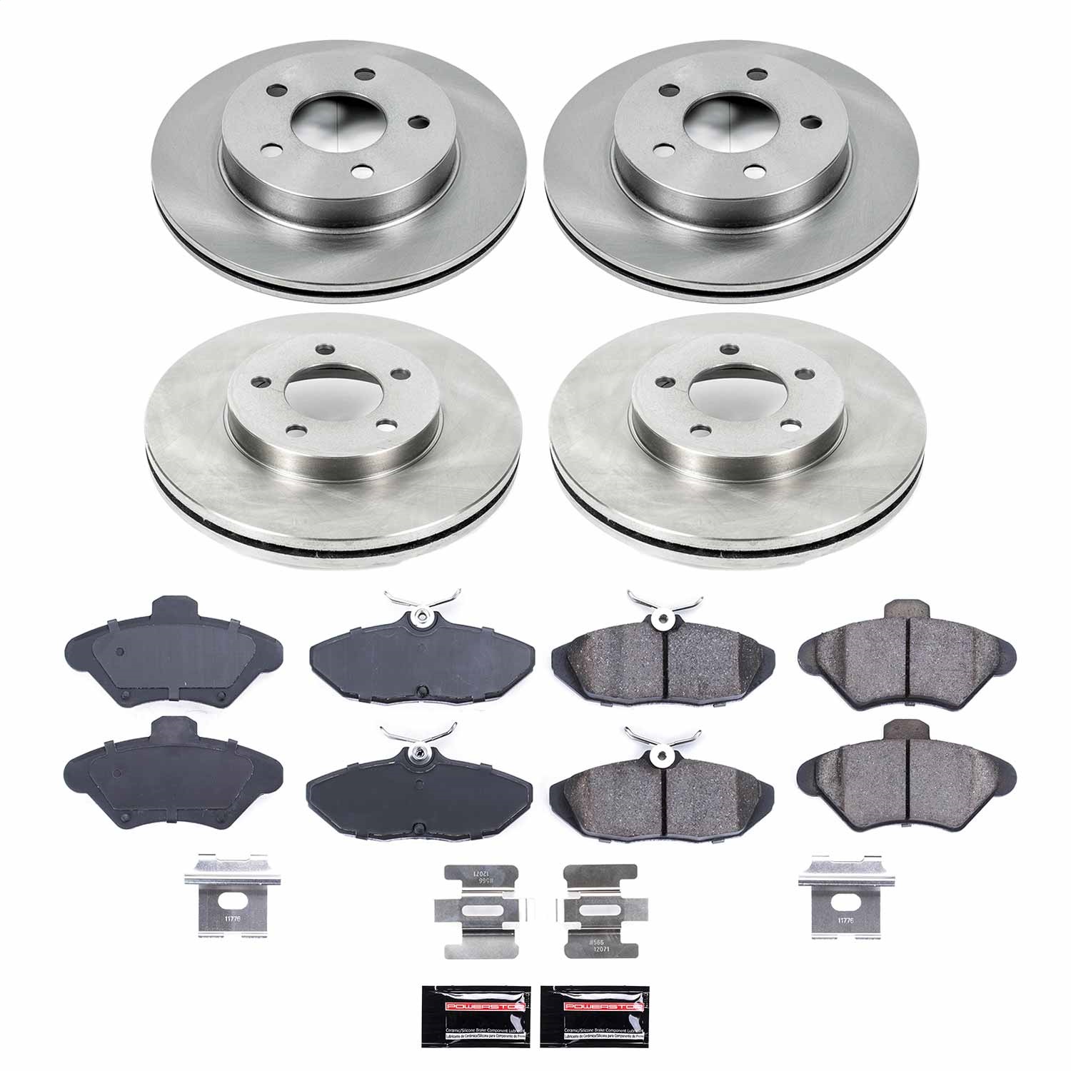Power Stop - KOE1326 - Front and Rear - Disc Brake Pad and Rotor Kit