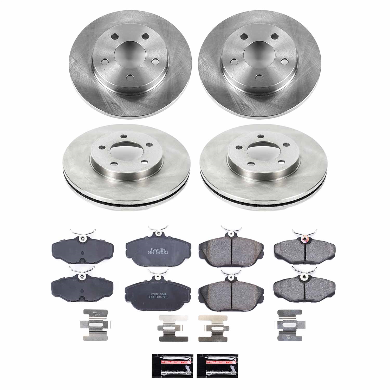 Power Stop - KOE1328 - Front and Rear - Disc Brake Pad and Rotor Kit
