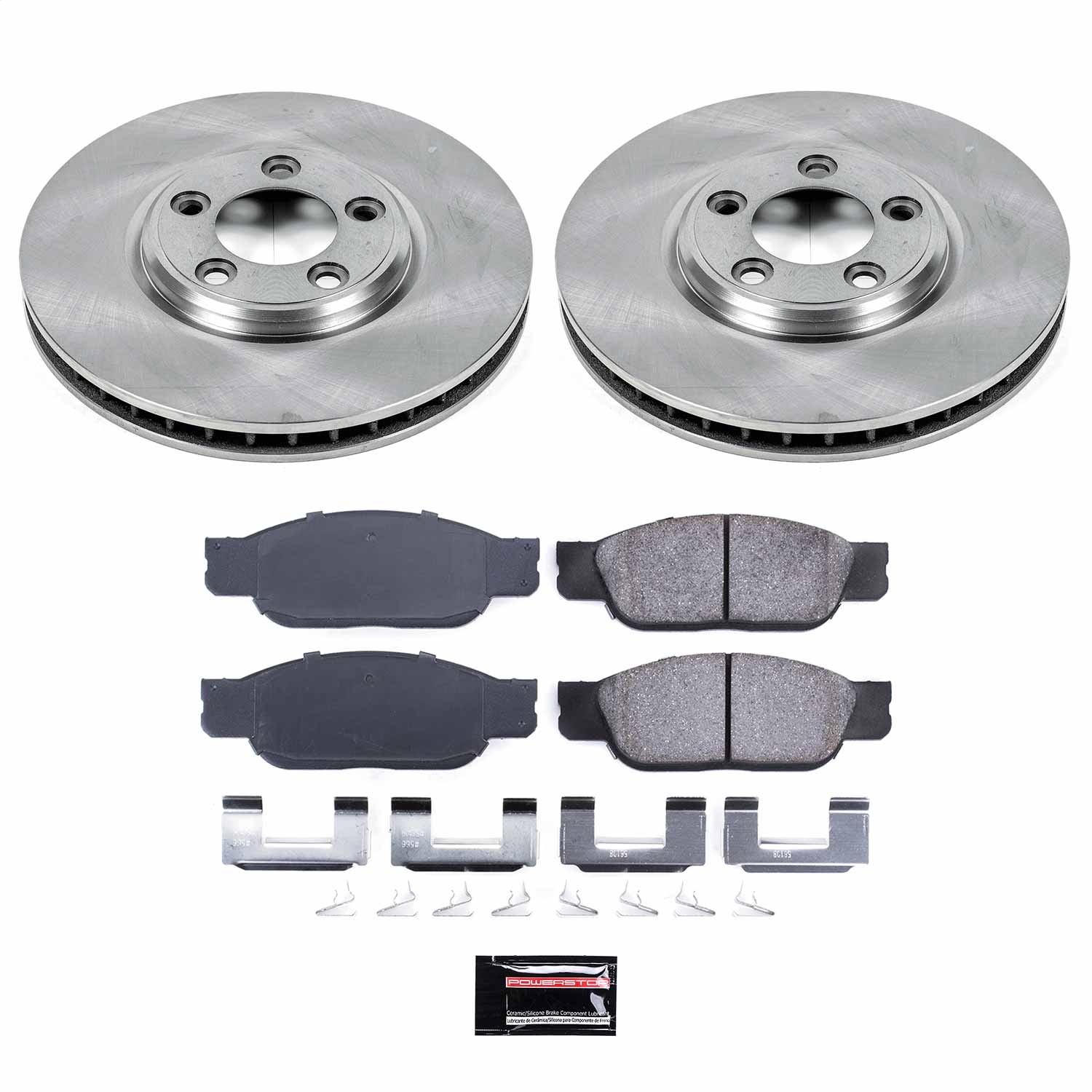 Power Stop - KOE1351 - Front - Disc Brake Pad and Rotor Kit