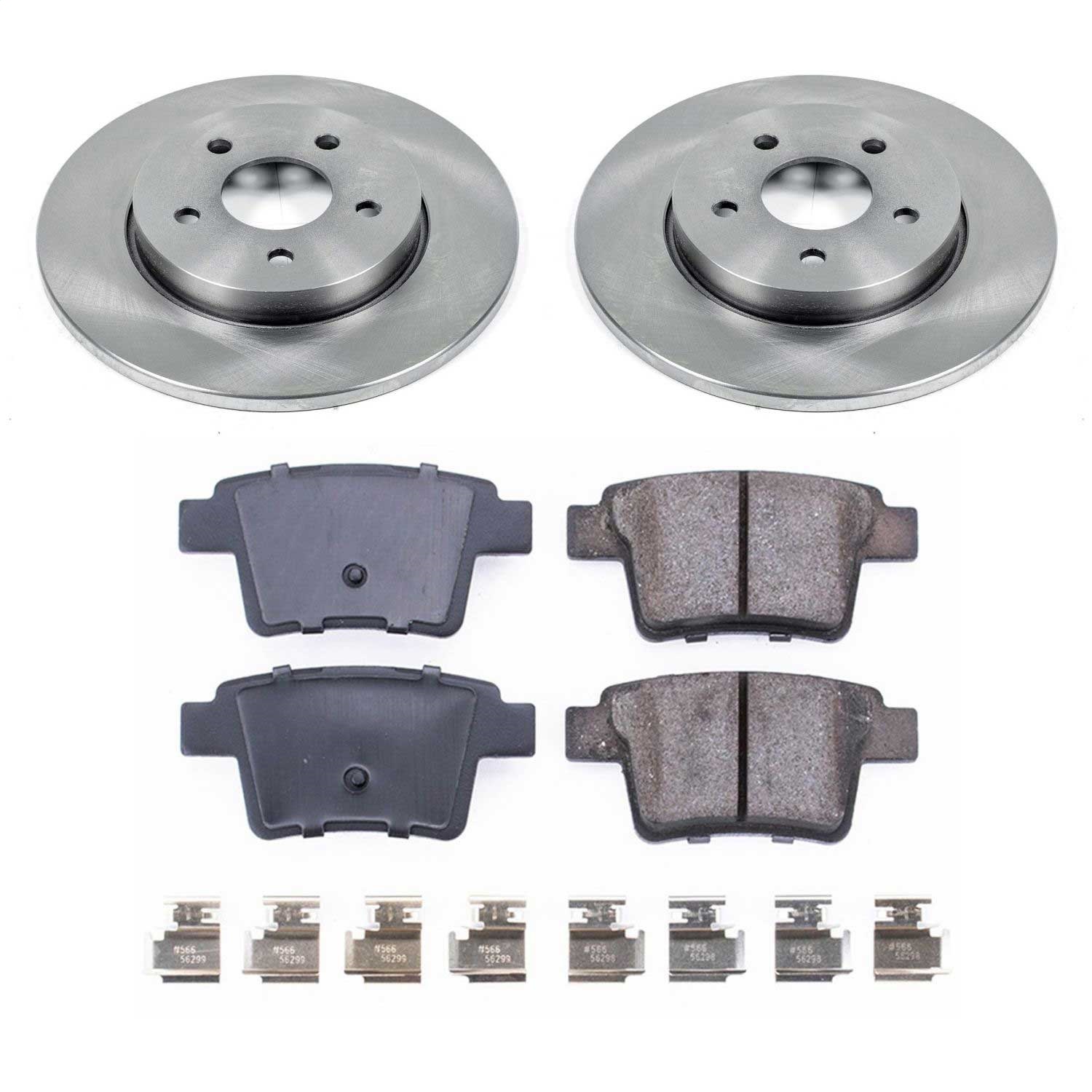 Power Stop - KOE1379 - Rear - Disc Brake Pad and Rotor Kit