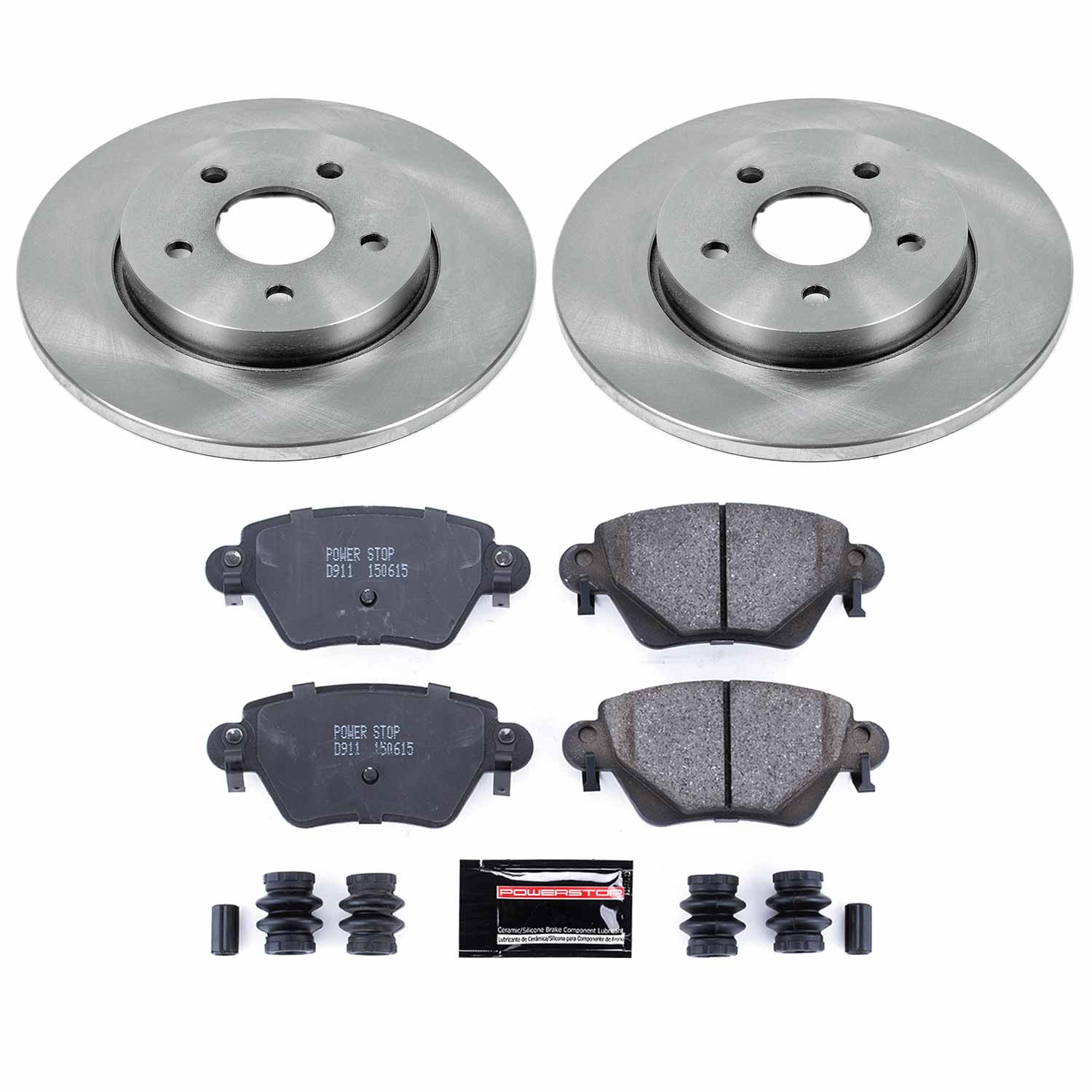 Power Stop - KOE1390 - Rear - Disc Brake Pad and Rotor Kit