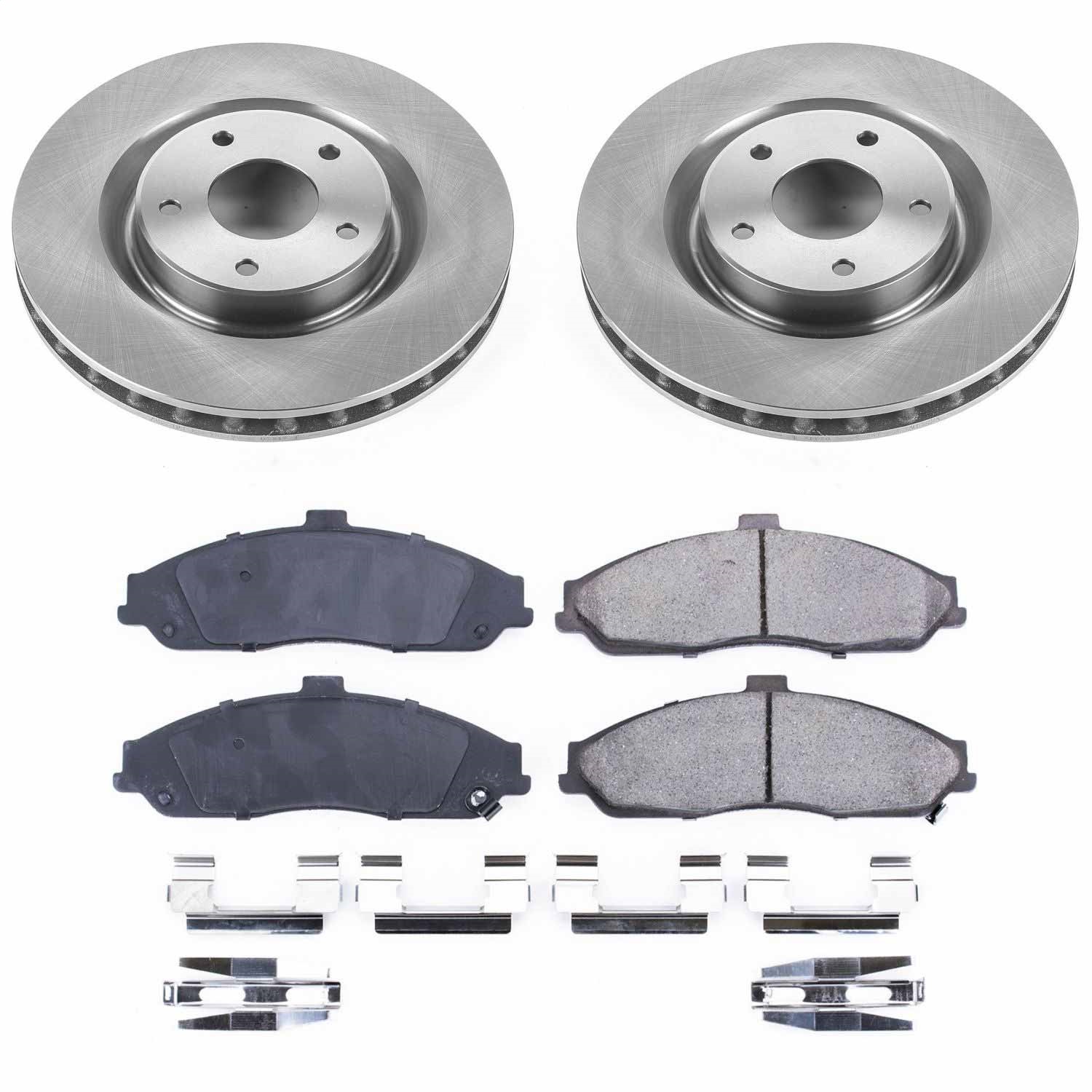Power Stop - KOE1417 - Front - Disc Brake Pad and Rotor Kit