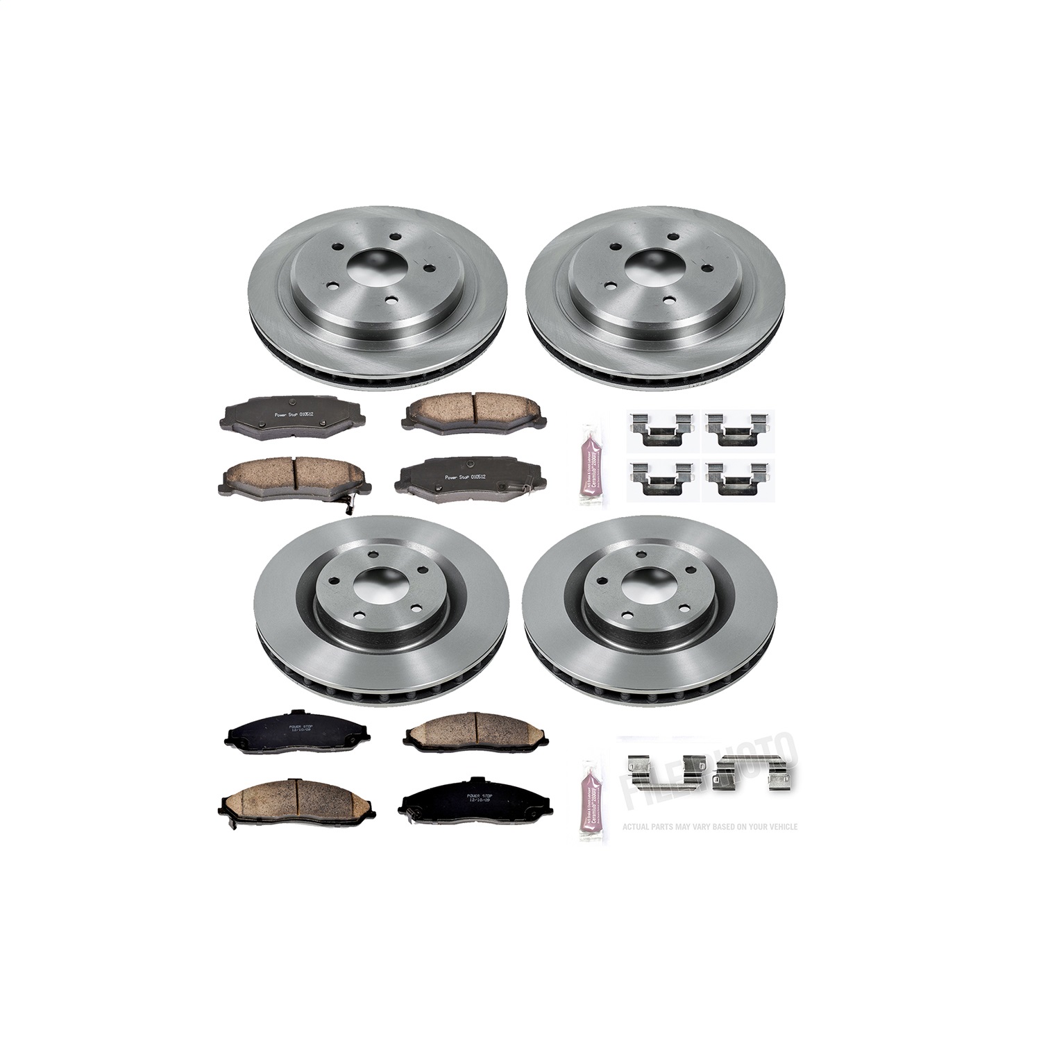 Power Stop - KOE1418 - Front and Rear - Disc Brake Pad and Rotor Kit