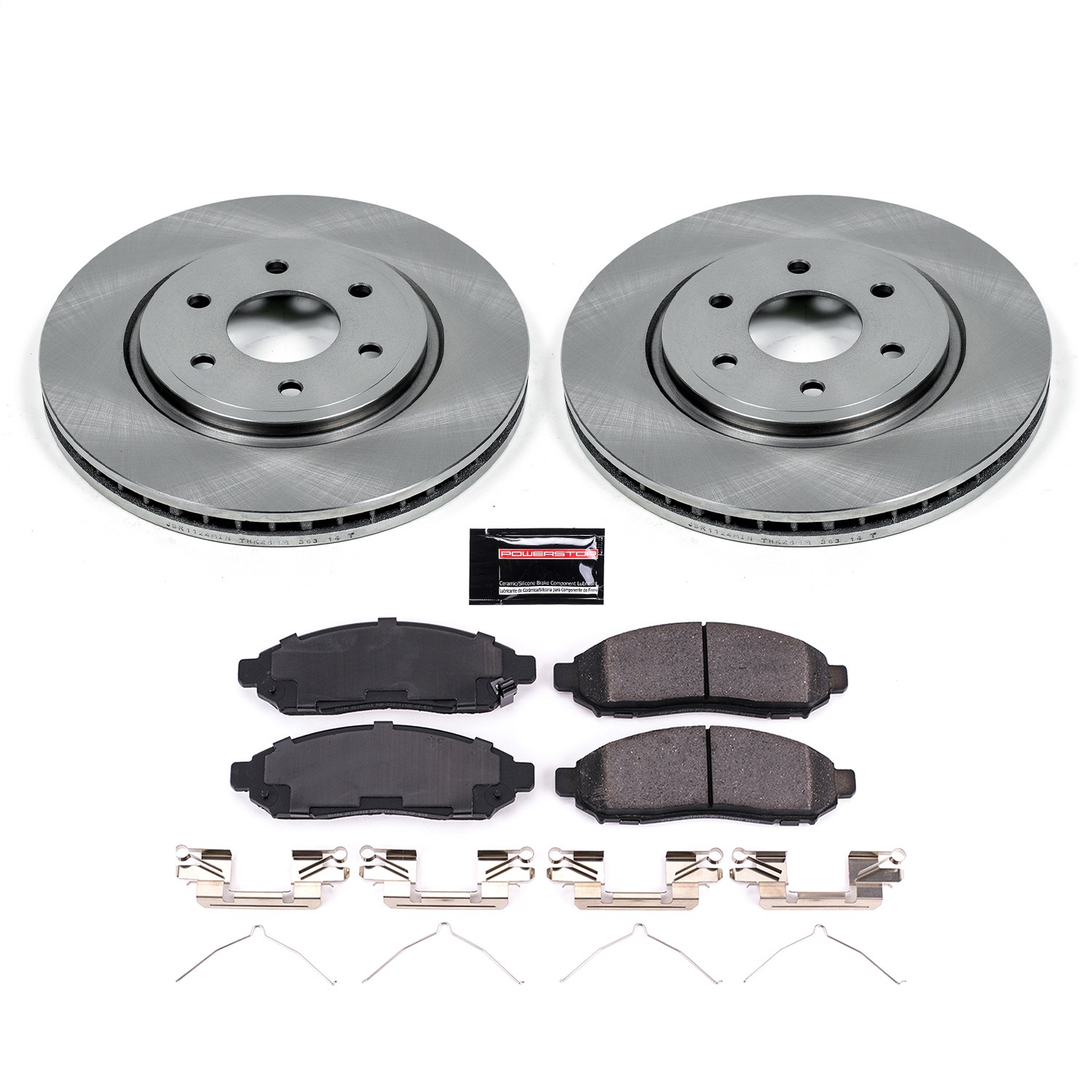 Power Stop - KOE142 - Front - Disc Brake Pad and Rotor Kit