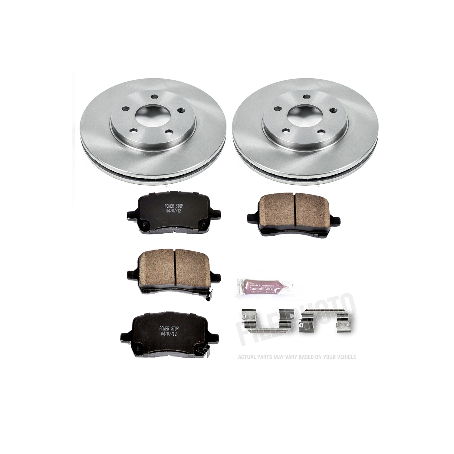 Power Stop - KOE1448 - Front - Disc Brake Pad and Rotor Kit